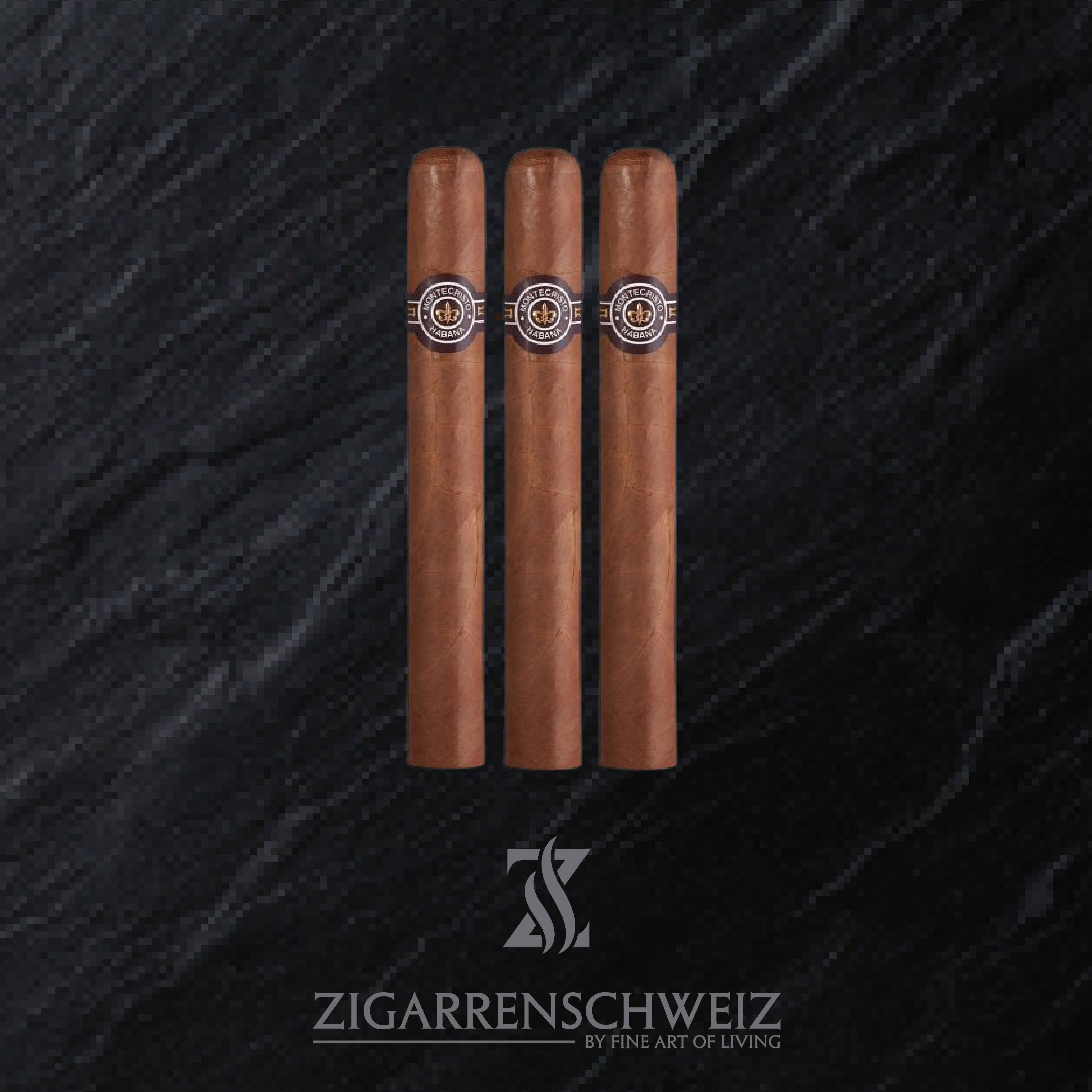 3er Etui Montecristo No 3 Zigarren aus Kuba