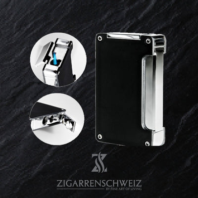 Adorini Jet - Flame Feuerzeug mit Doppel Zigarrenbohrer (Puncher) - Zigarrenschweiz Online Zigarren Boutique -