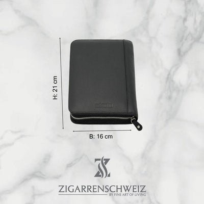 Adorini Zigarrenetui in schwarzem Echtleder für 7 Zigarren - Zigarrenschweiz Online Zigarren Boutique -