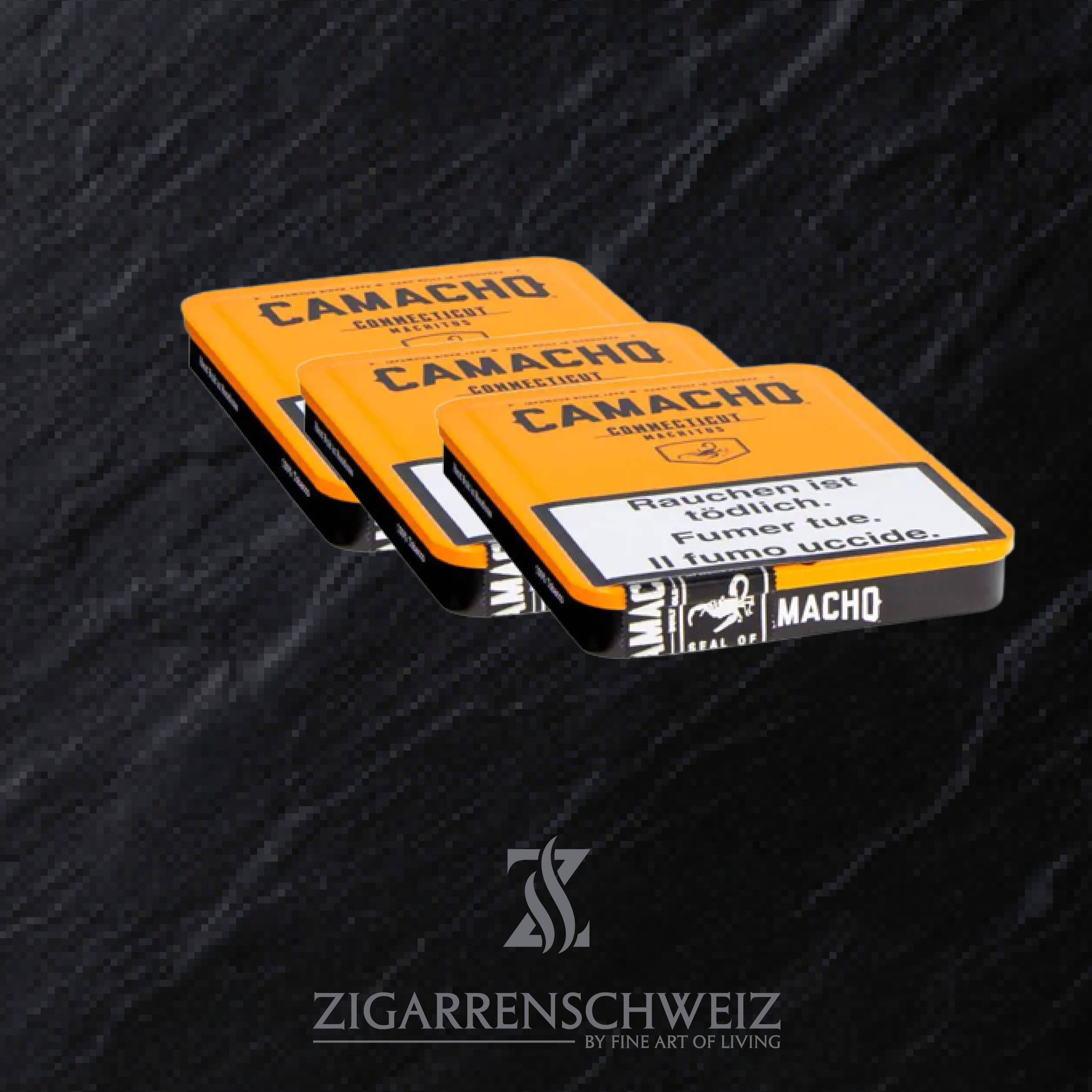 3 x Camacho Connecticut Machito Zigarren Tins (Blech Schachteln)