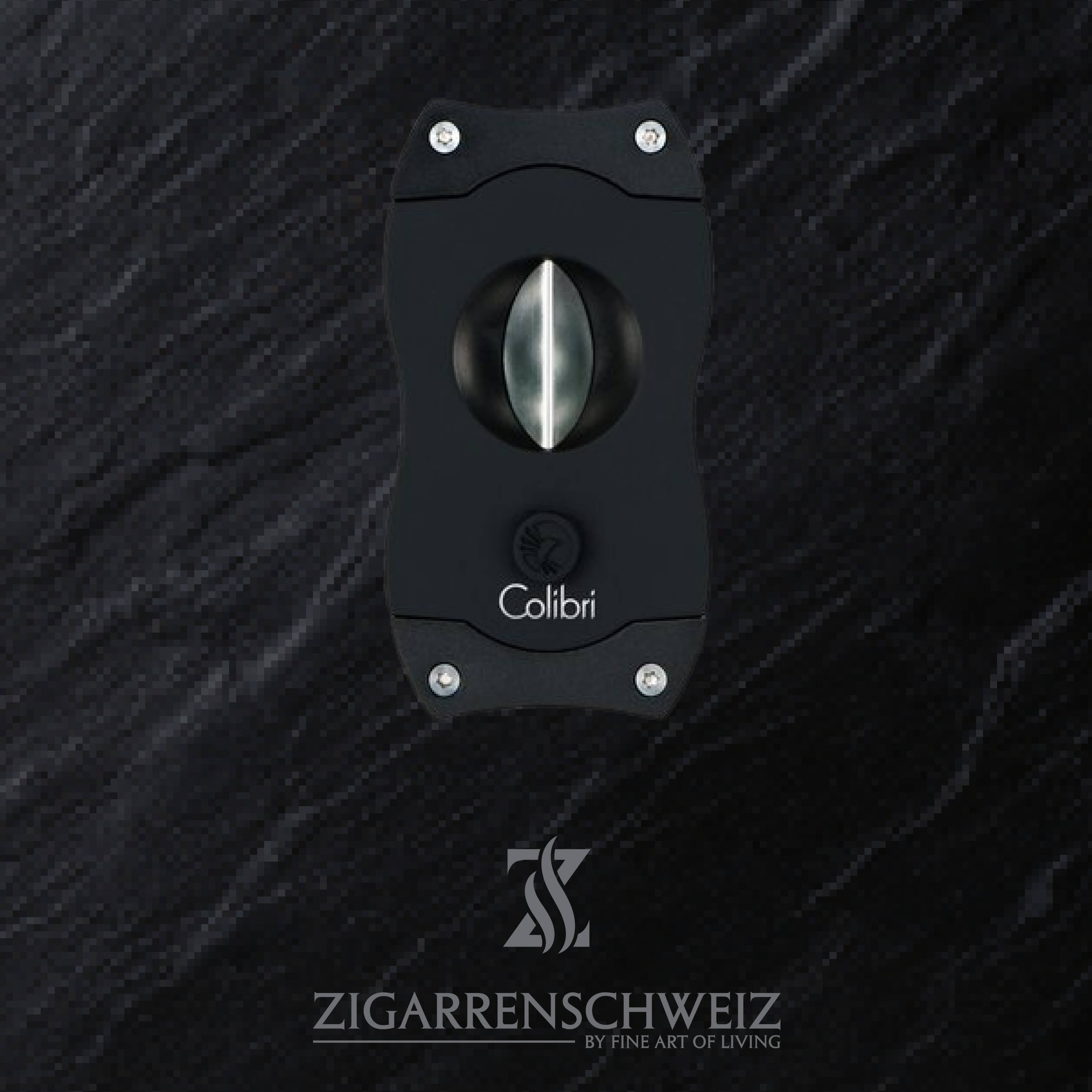 Colibri V-Cut Cutter für Zigarren geschlossen, Farbe: Schwarz
