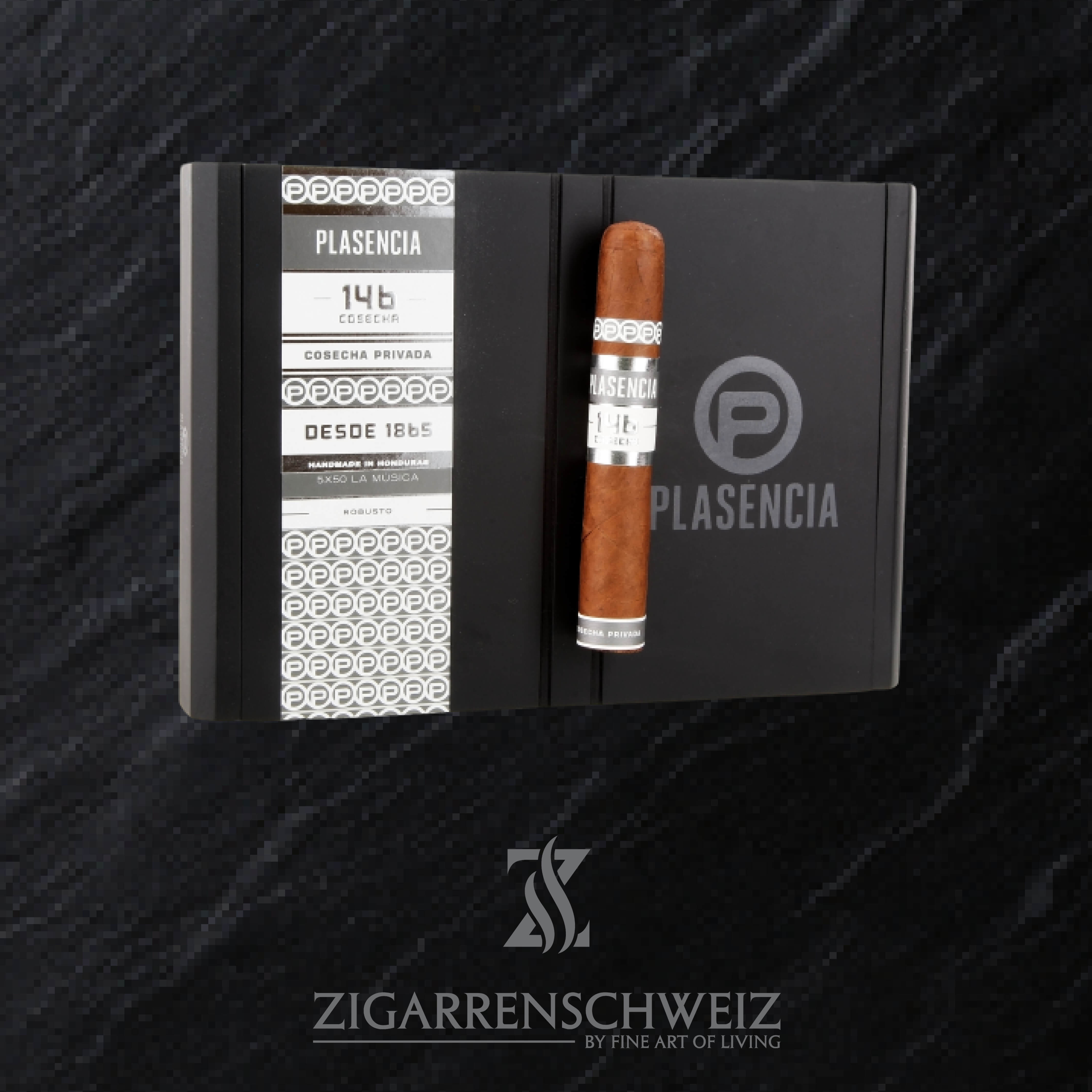 geschlossene Kiste Plasencia Cosecha 146 La Musica Zigarren im Robusto Format