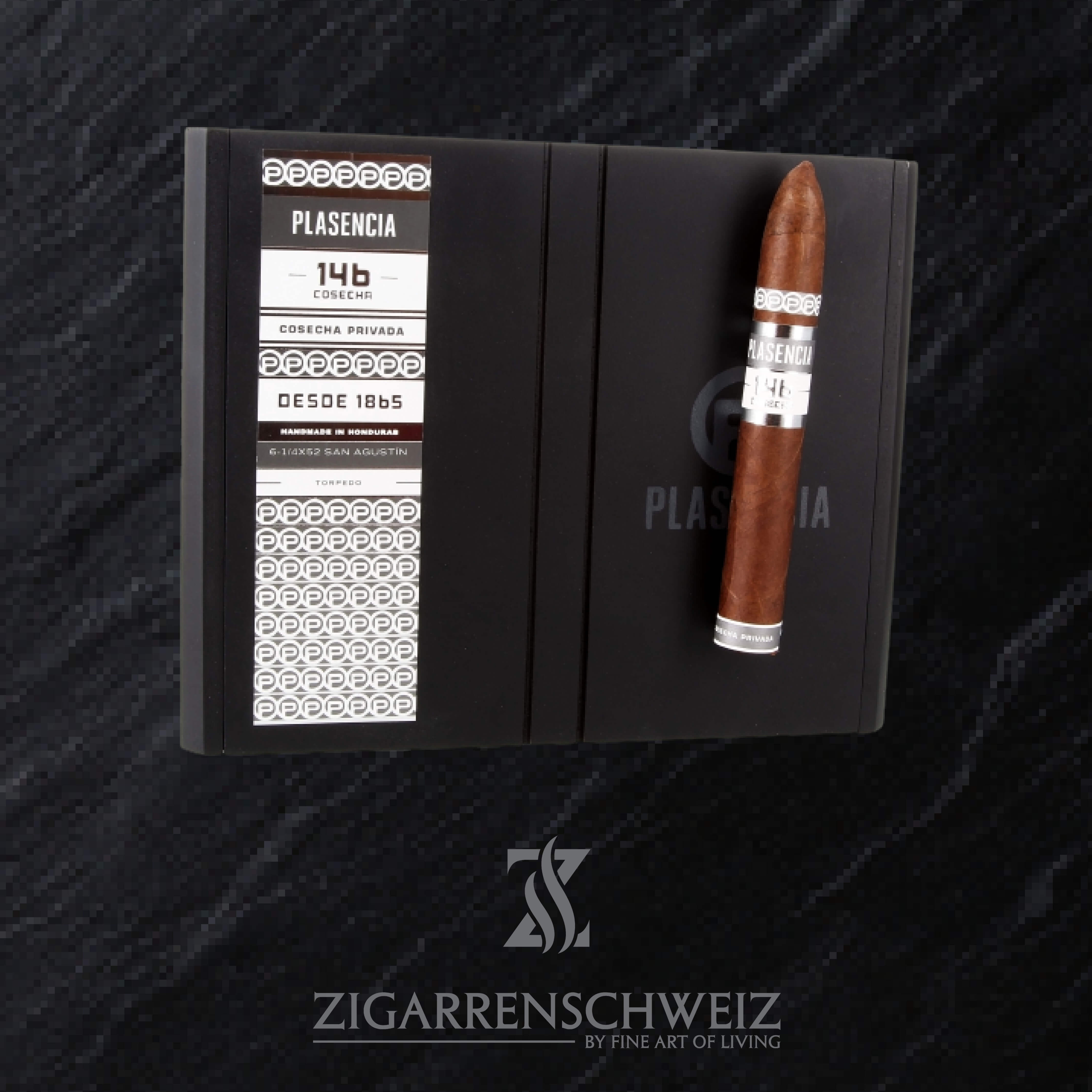 geschlossene Kiste Plasencia Cosecha 146 San Agustin Zigarren im Torpedo Format