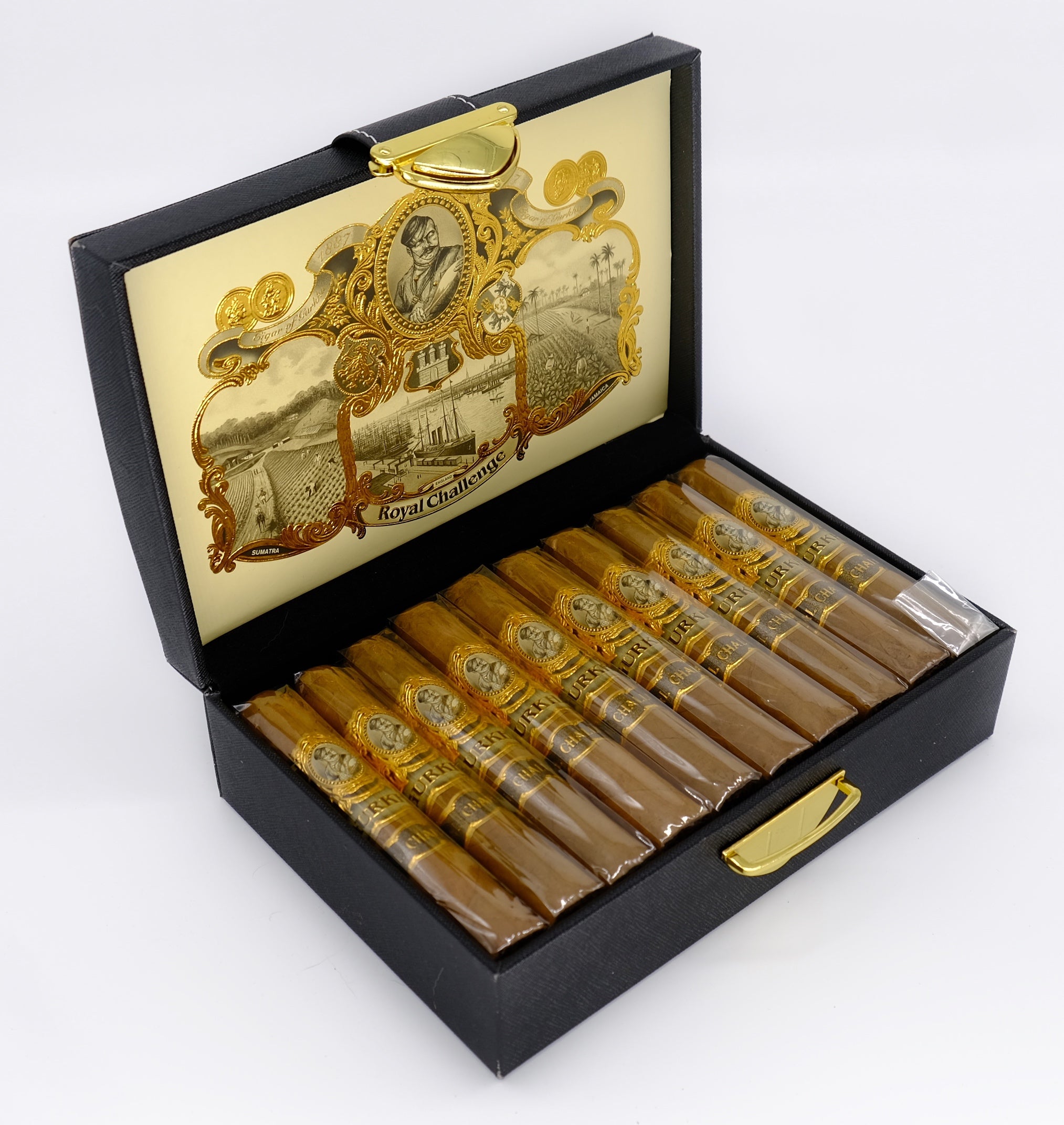 Gurkha Royal Challenge Zigarre im Robusto Format_20er Box geöffnet