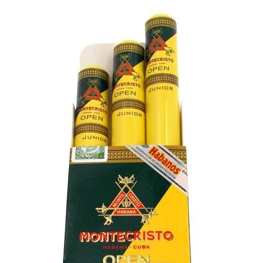 Montecristo Open Junior Zigarre aus Kuba im 3er Set Alu Tubo