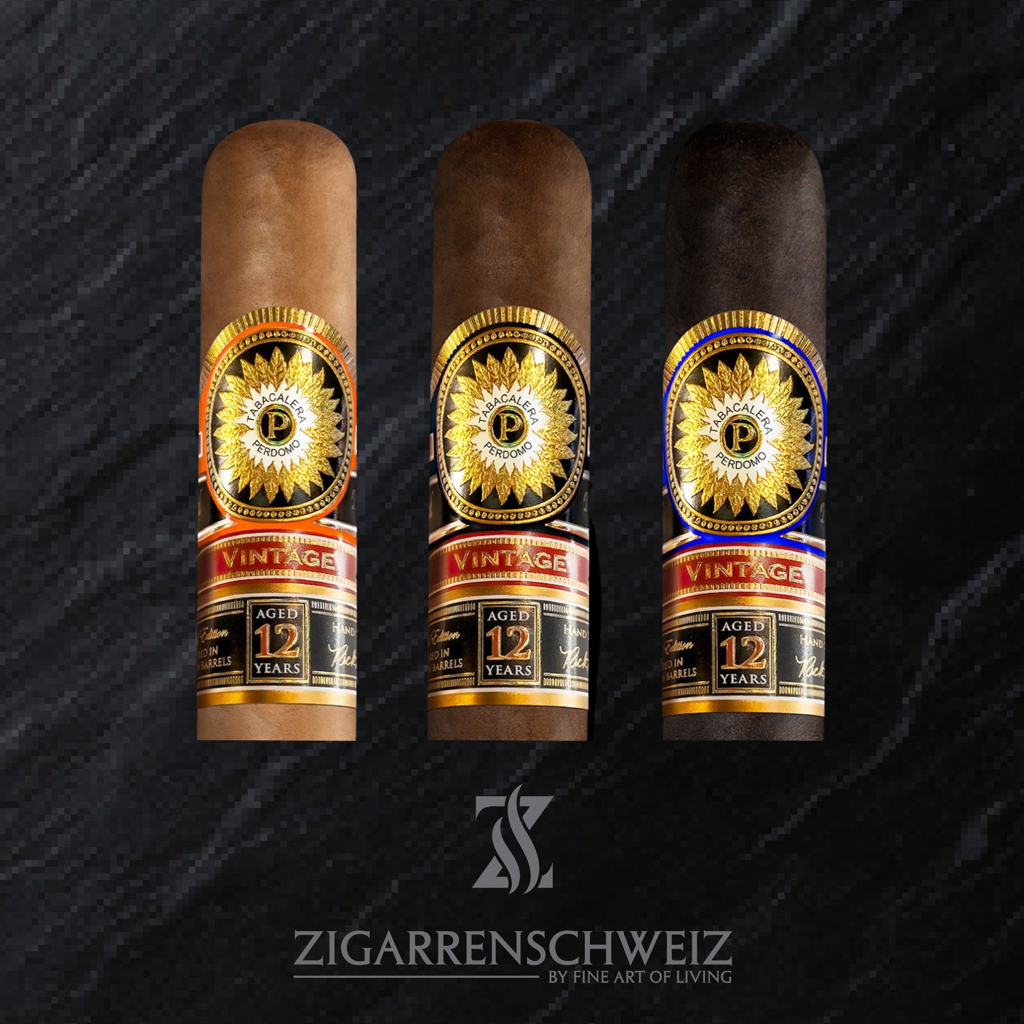 Perdomo Double Aged 12 Years Vintage Zigarren der Connecticut, Sun Grown und Maduro Linie