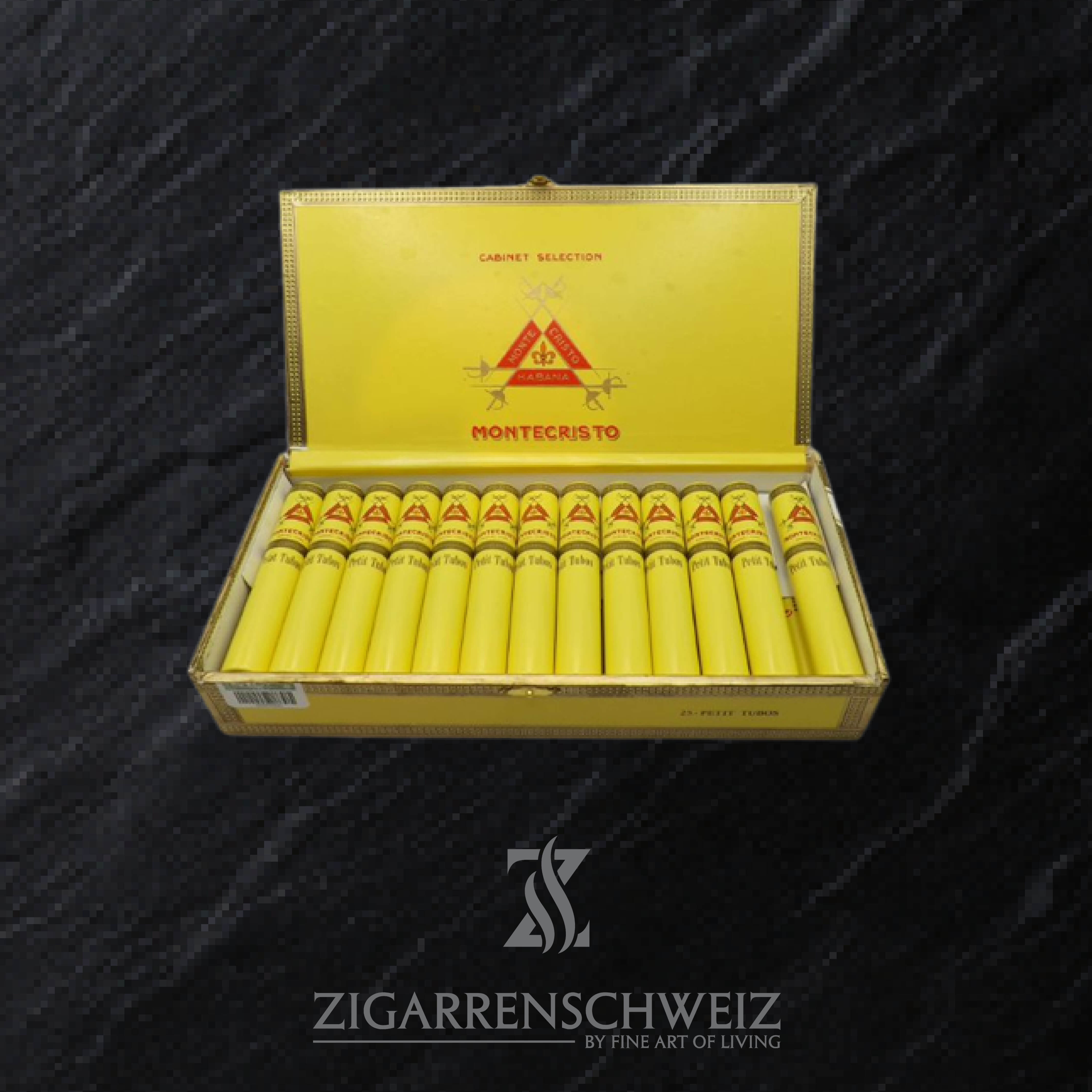 25er Kiste Montecristo Petit Tubo Zigarren aus Kuba