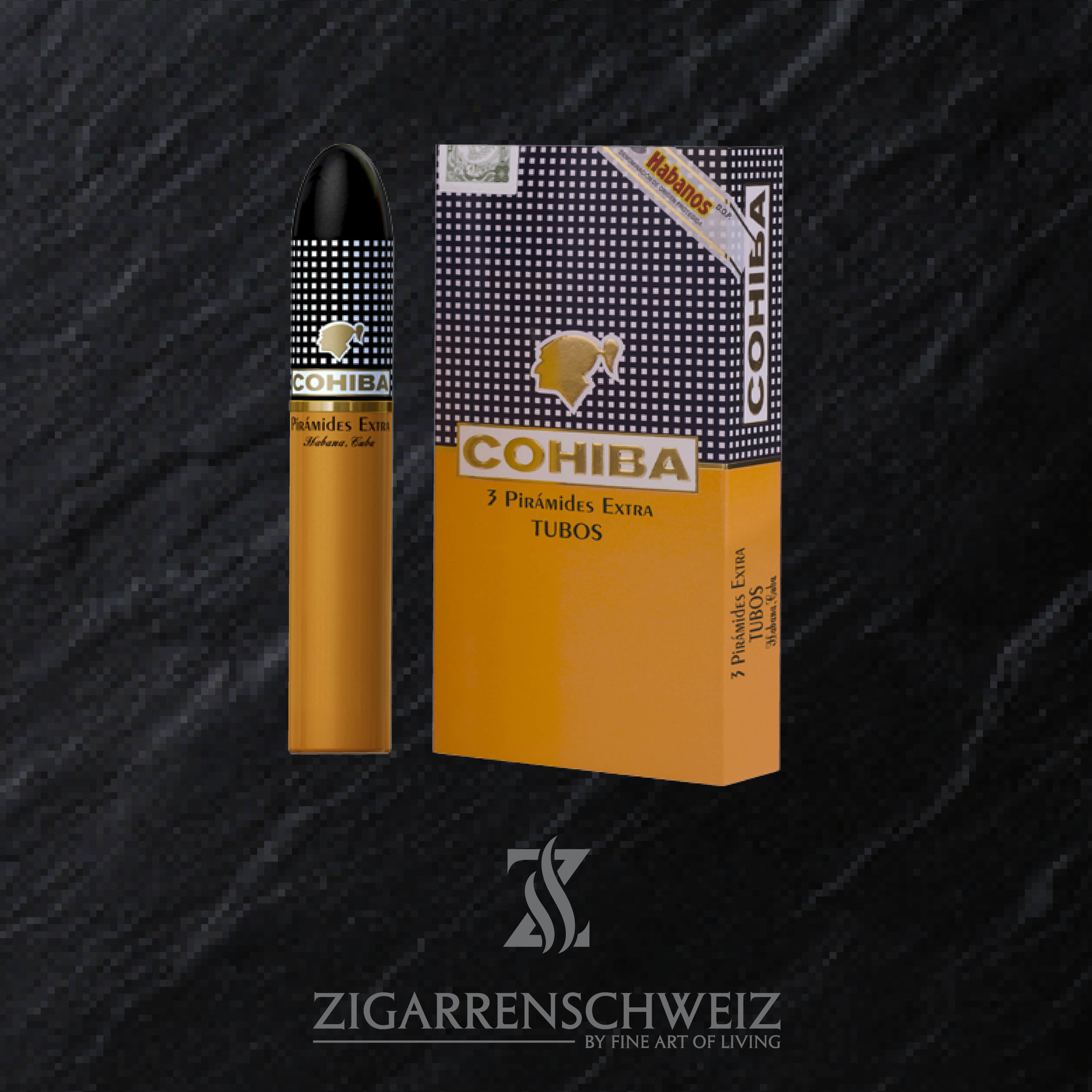 3er Schachtel Cohiba Piramides ExtrasTubos Zigarren aus der Linea Classica von Cohiba