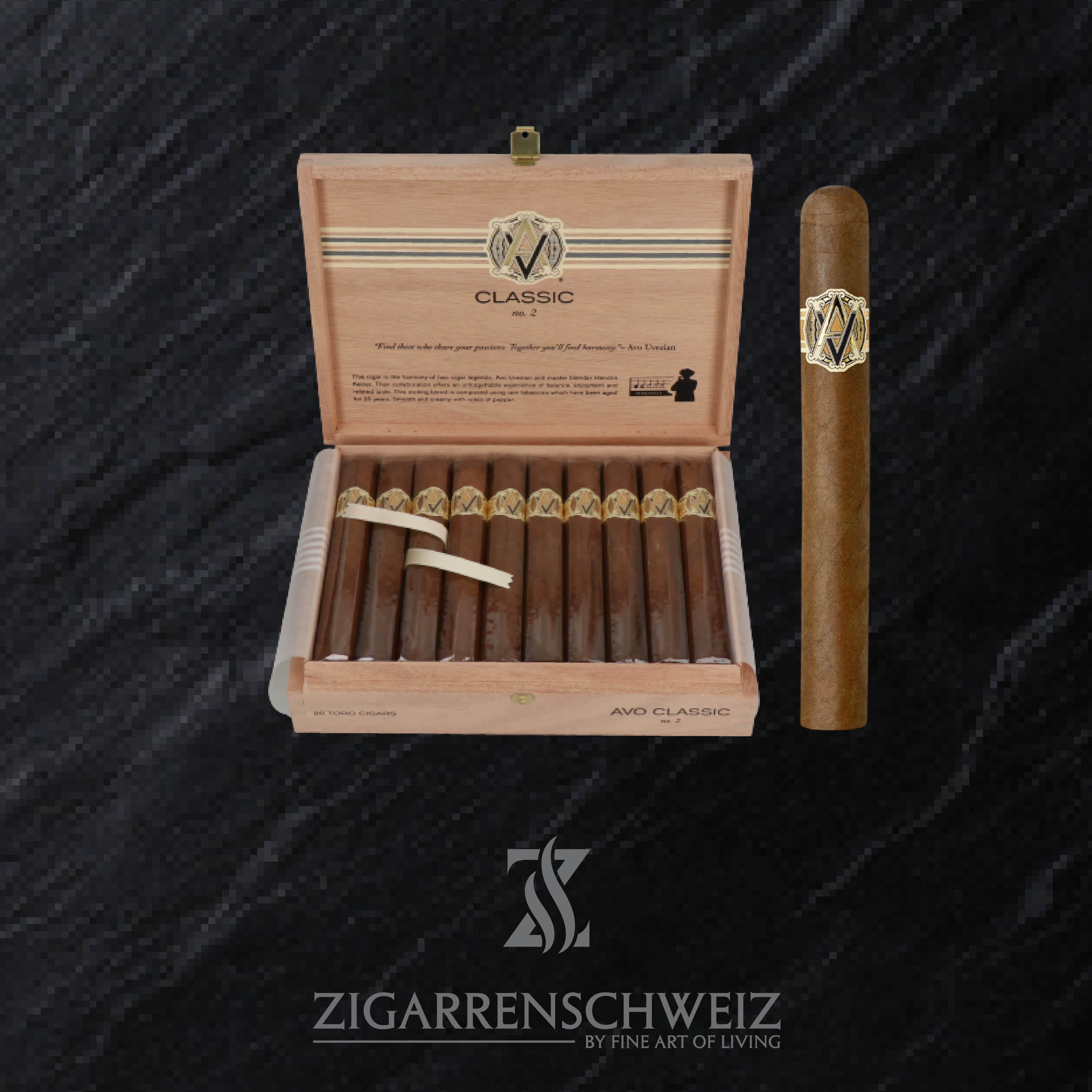 AVO Classic No. 2 Toro Zigarren Kiste geöffnet