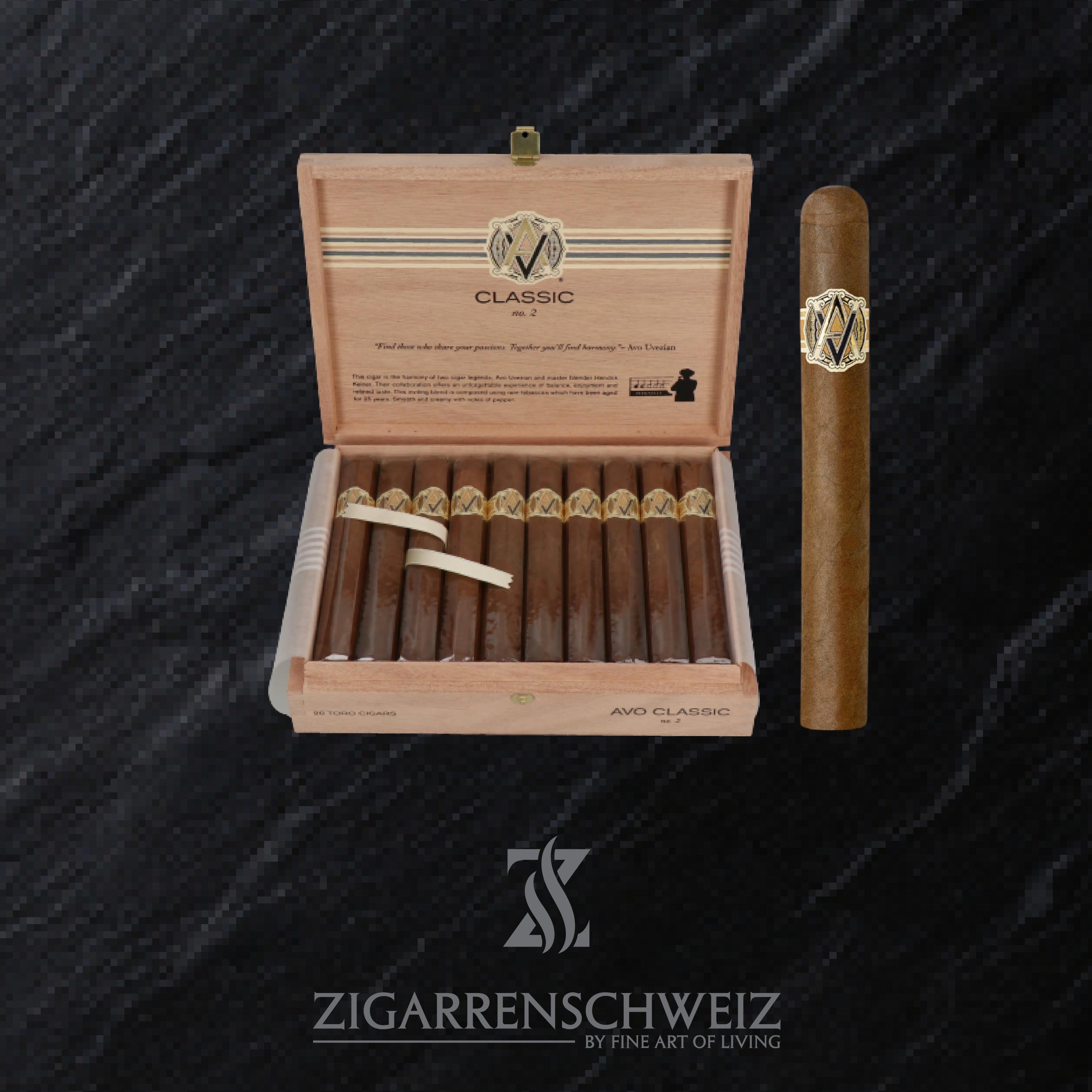 AVO Classic No. 2 Toro Zigarren Kiste geöffnet