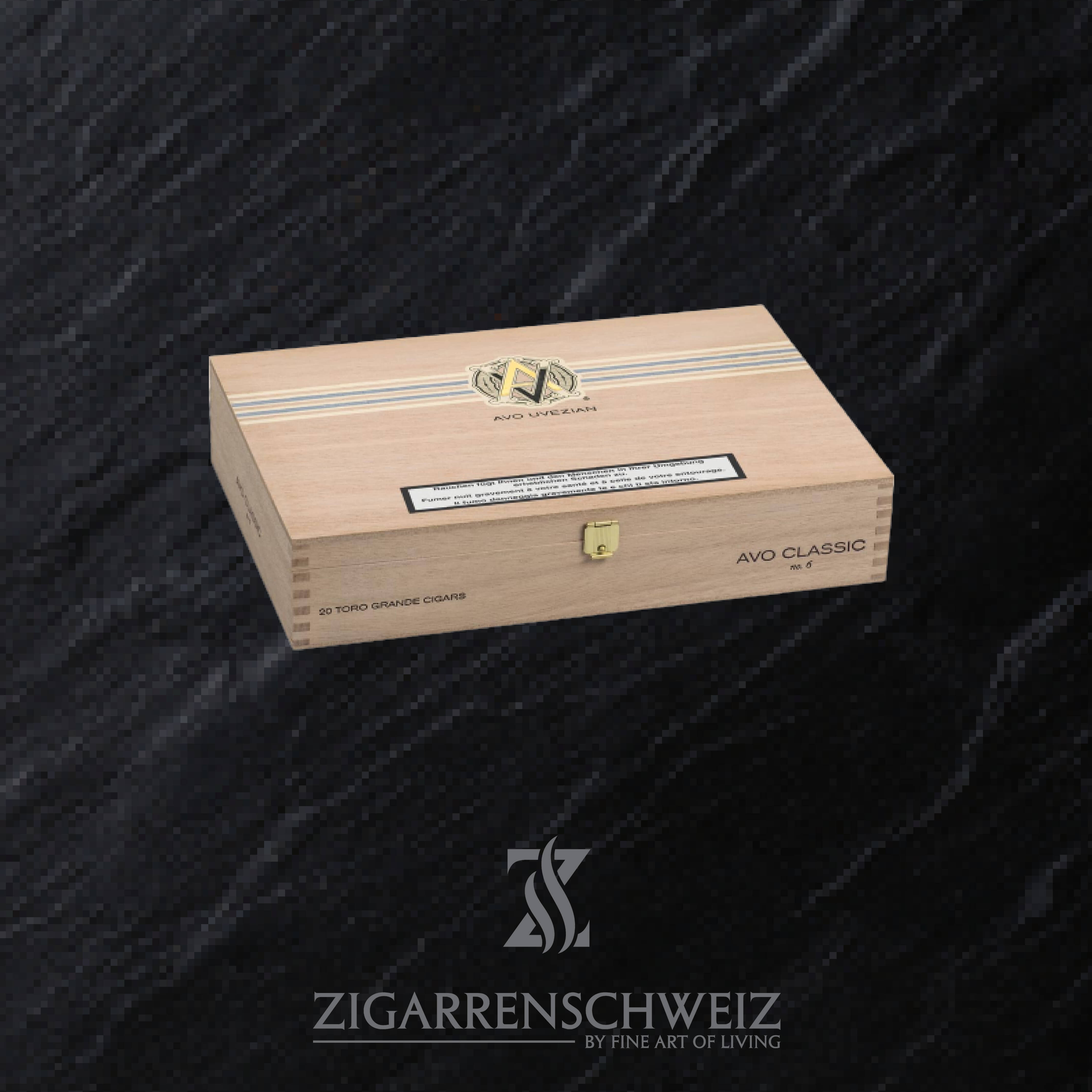 AVO Classic No. 6 Toro Grande Zigarren Kiste geschlossen