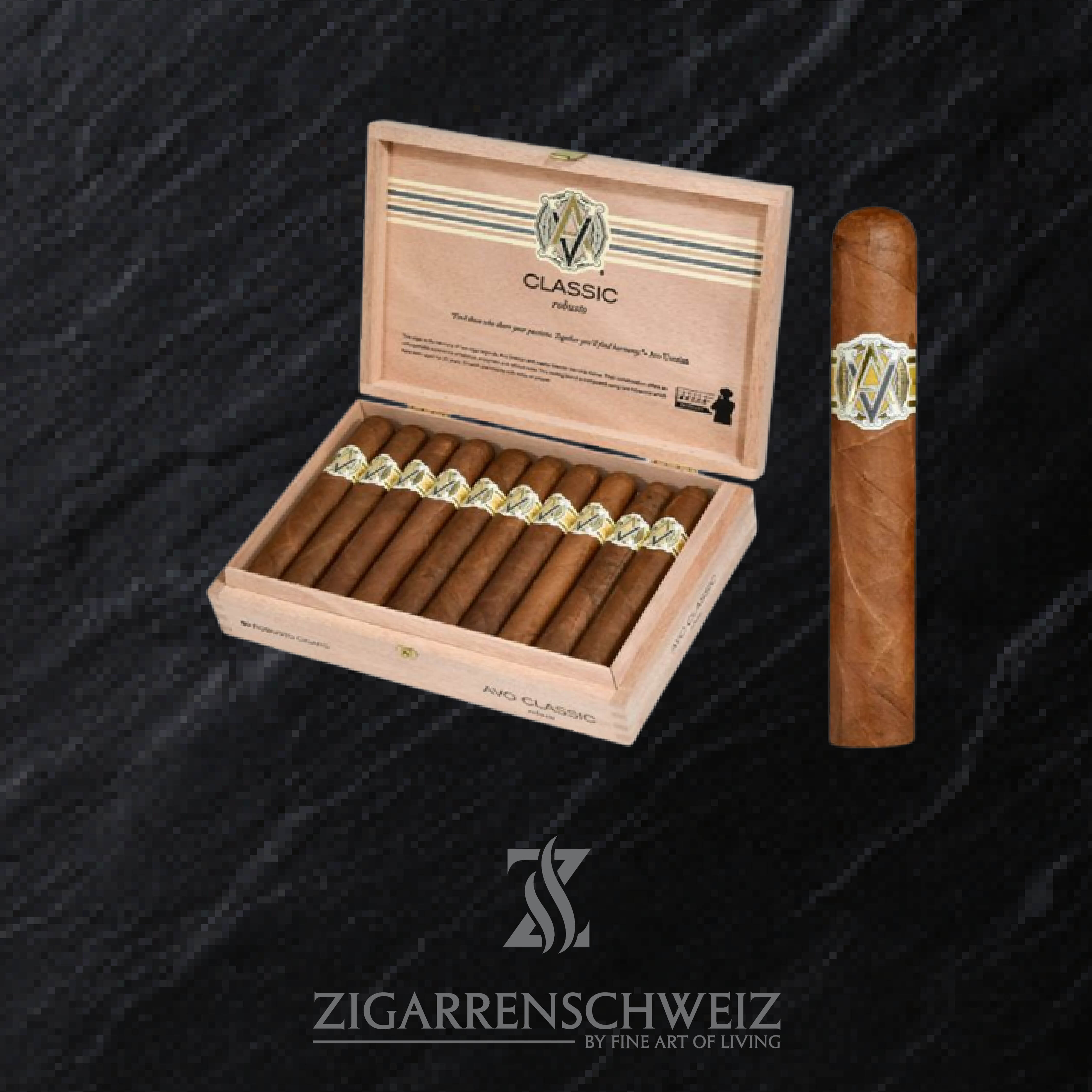 AVO Classic Robusto Zigarren Kiste offen