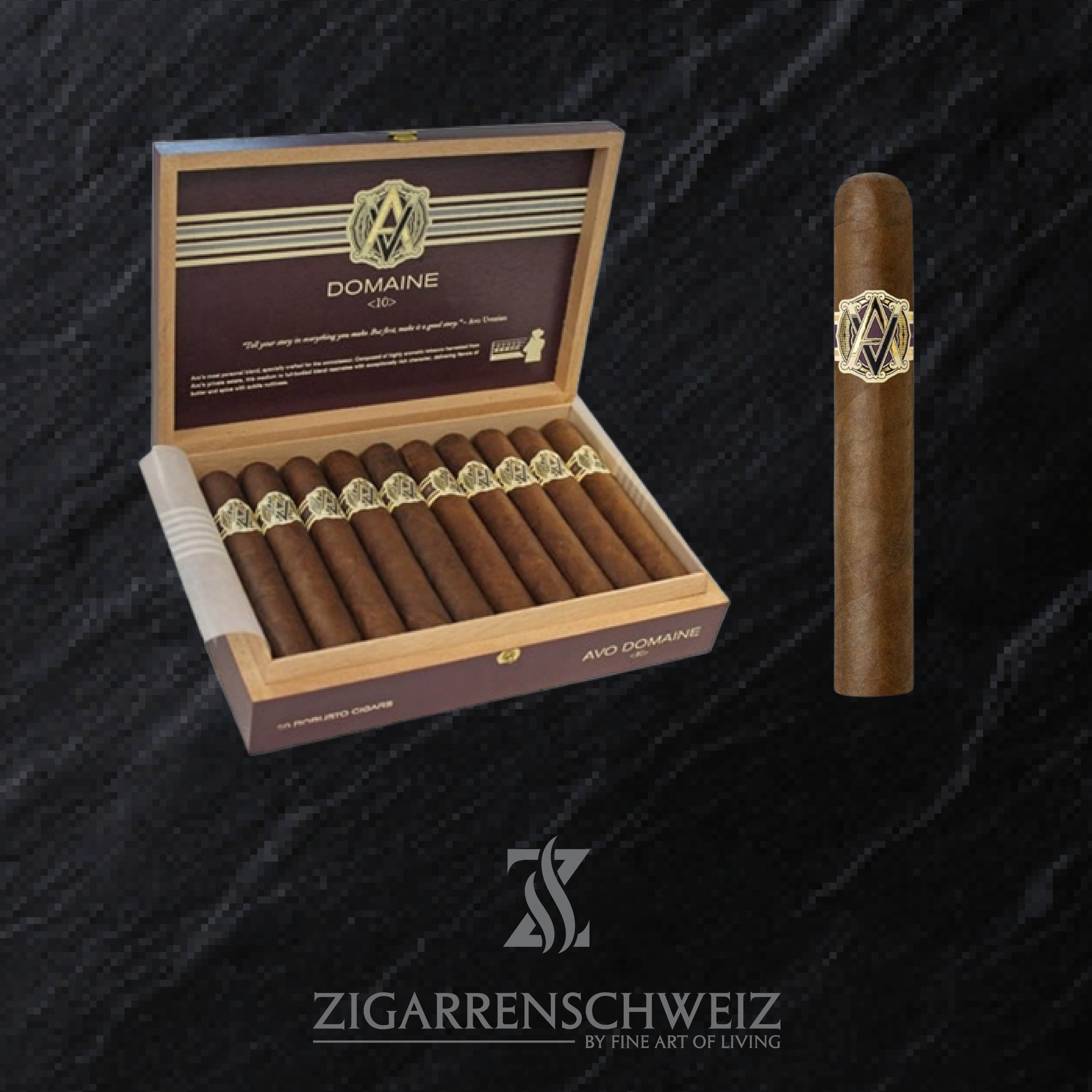 AVO Domaine 10 Robusto Zigarren Kiste offen