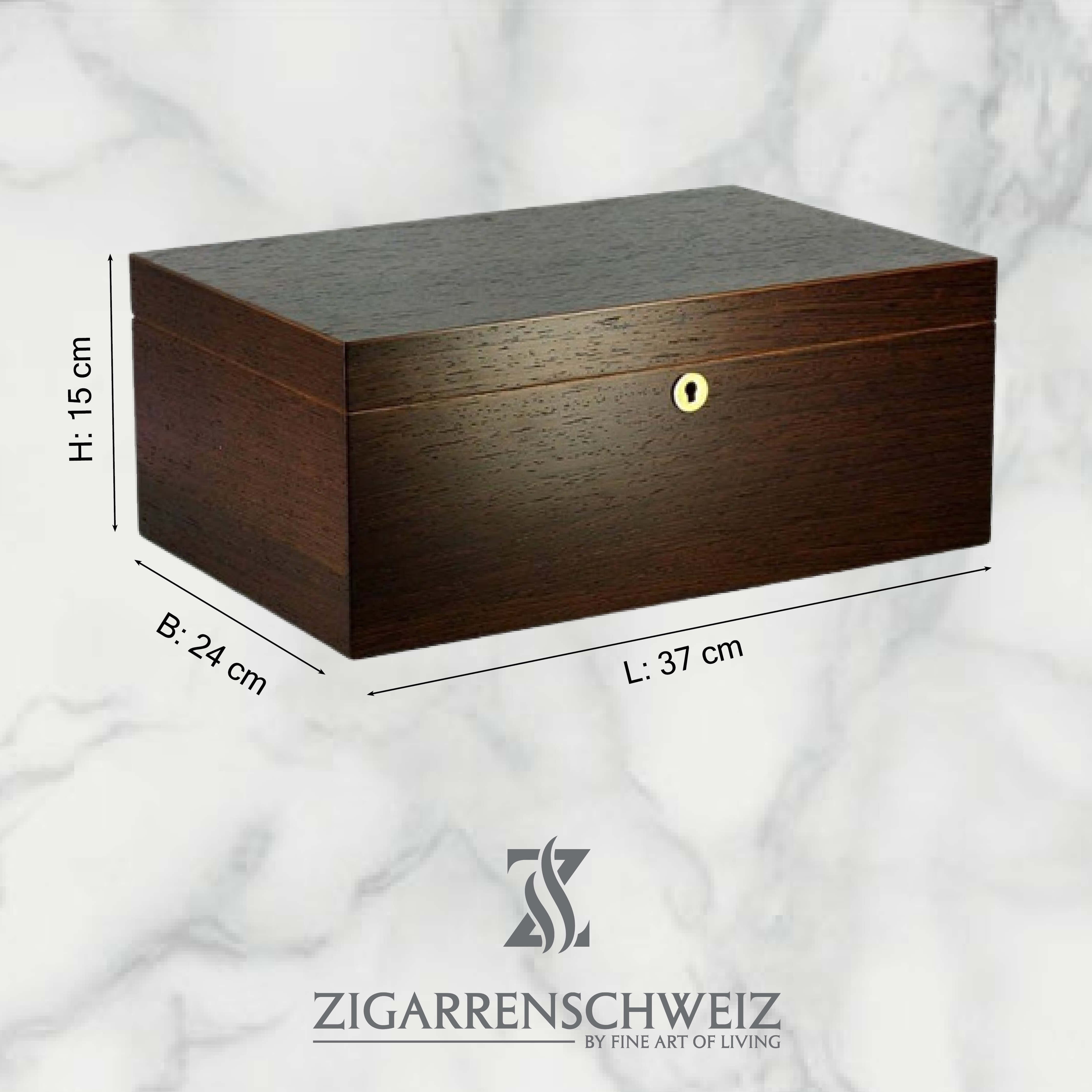 Adorini Matera Deluxe Humidor geschlossen, Grösse: grande für bis zu 150 Zigarren, mit Abmessungen