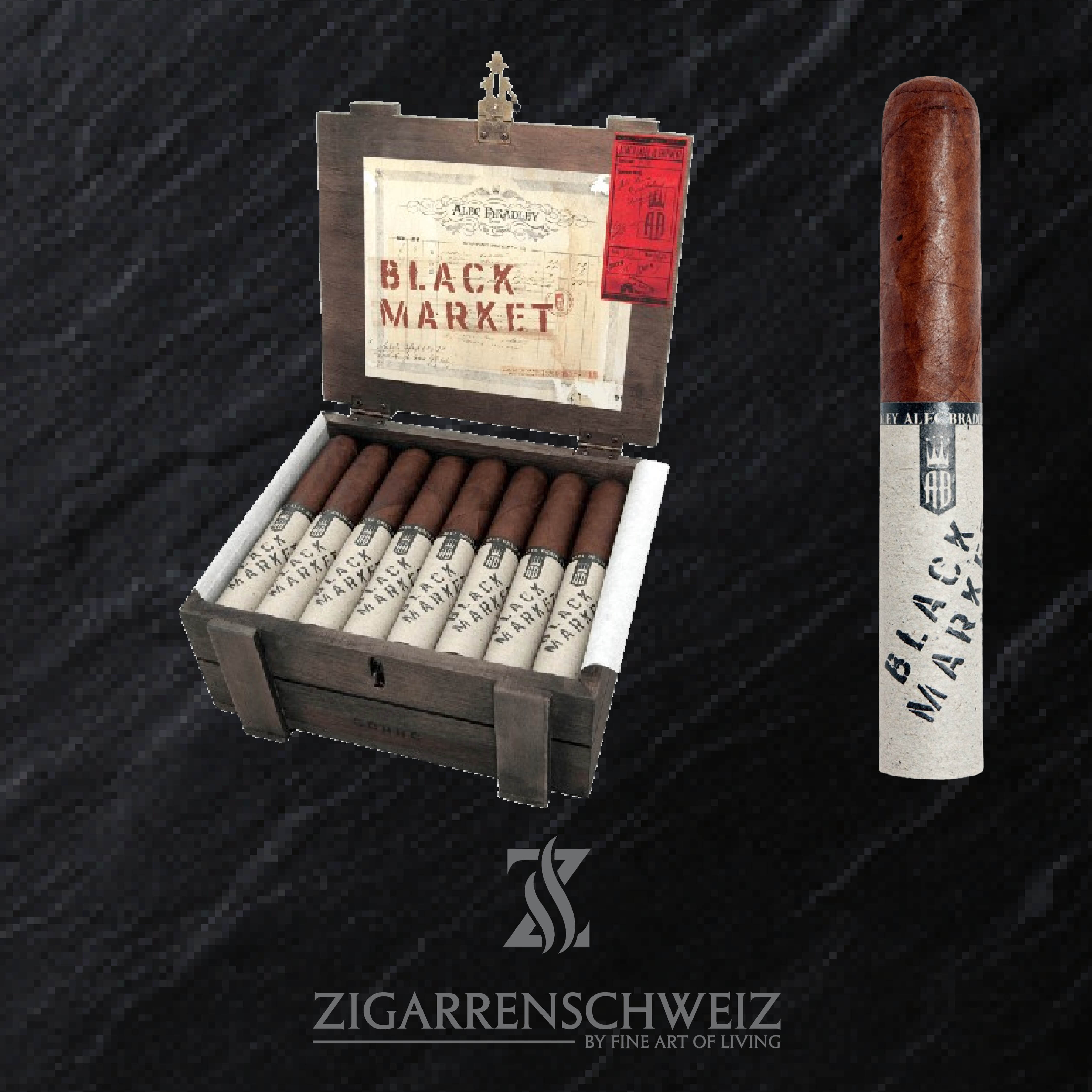 Alec Bradley Black Market Gordo Zigarren Kiste offen