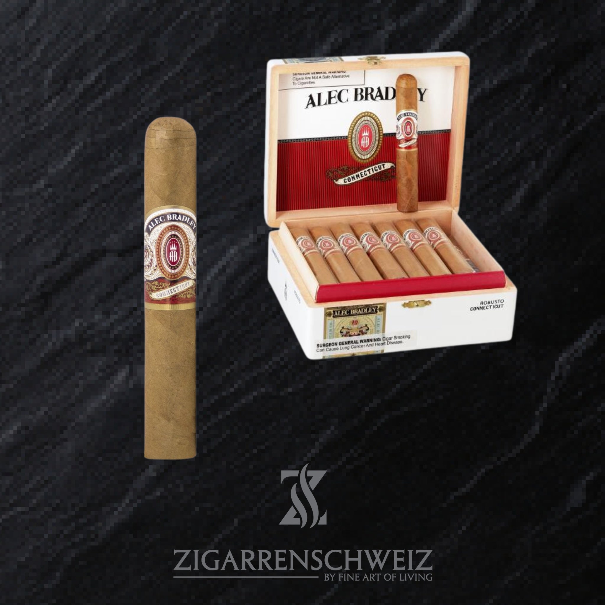 Alec Bradley Connecticut Robusto Zigarren Kiste offen