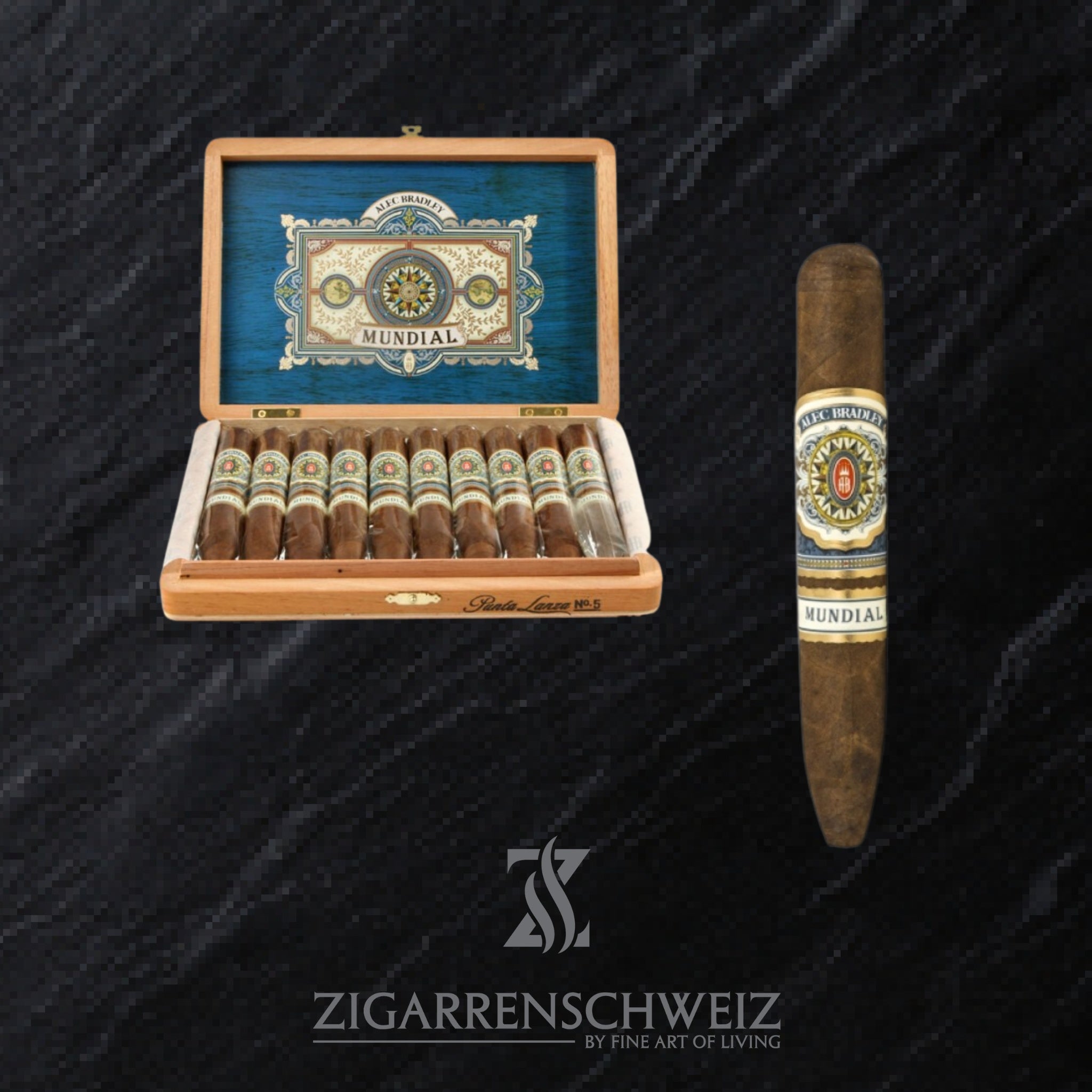 offene Kiste Alec Bradley Mundial Punto Lanza No. 5 Zigarren im Perfecto Format