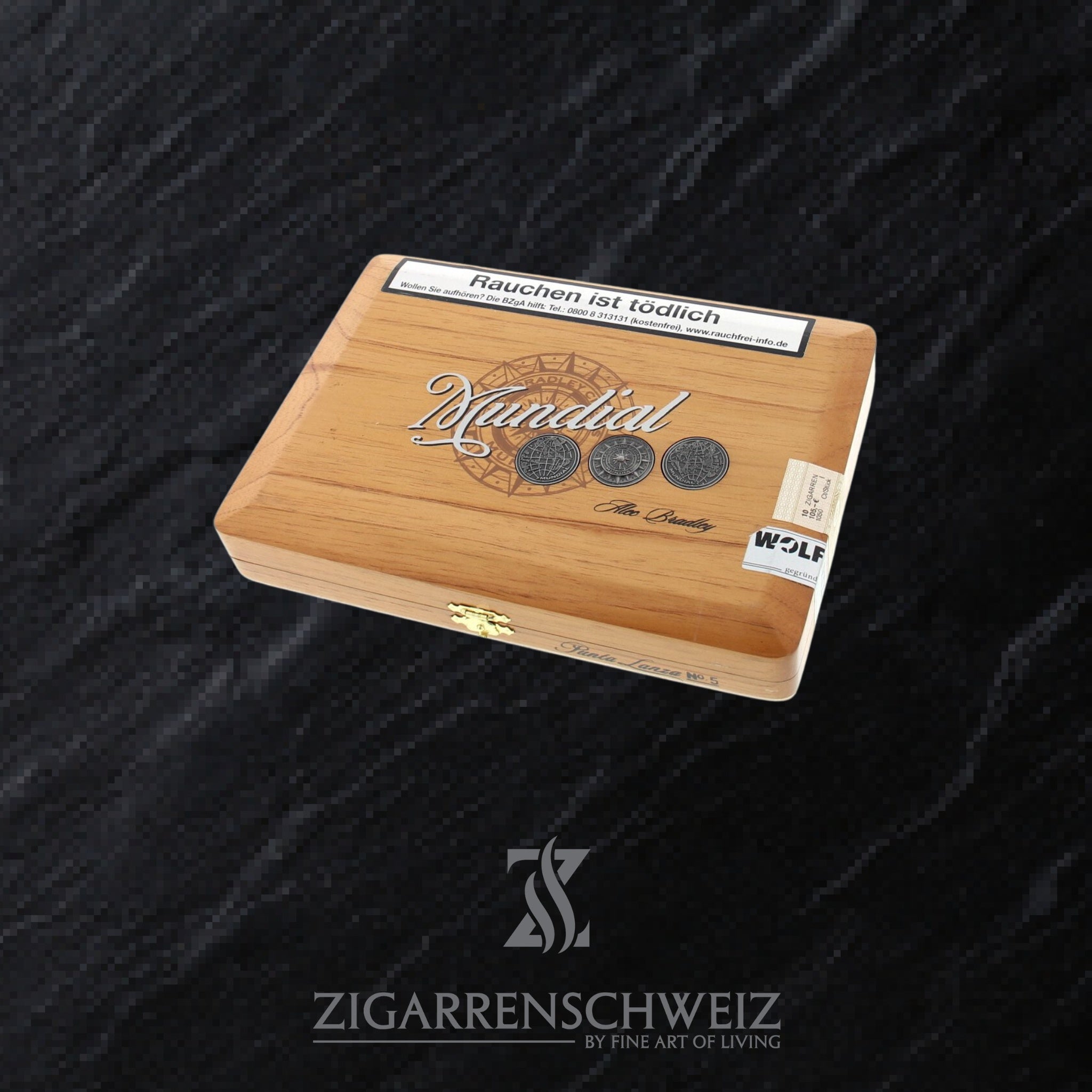 geschlossene Kiste Alec Bradley Mundial Punto Lanza No. 5 Zigarren im Perfecto Format