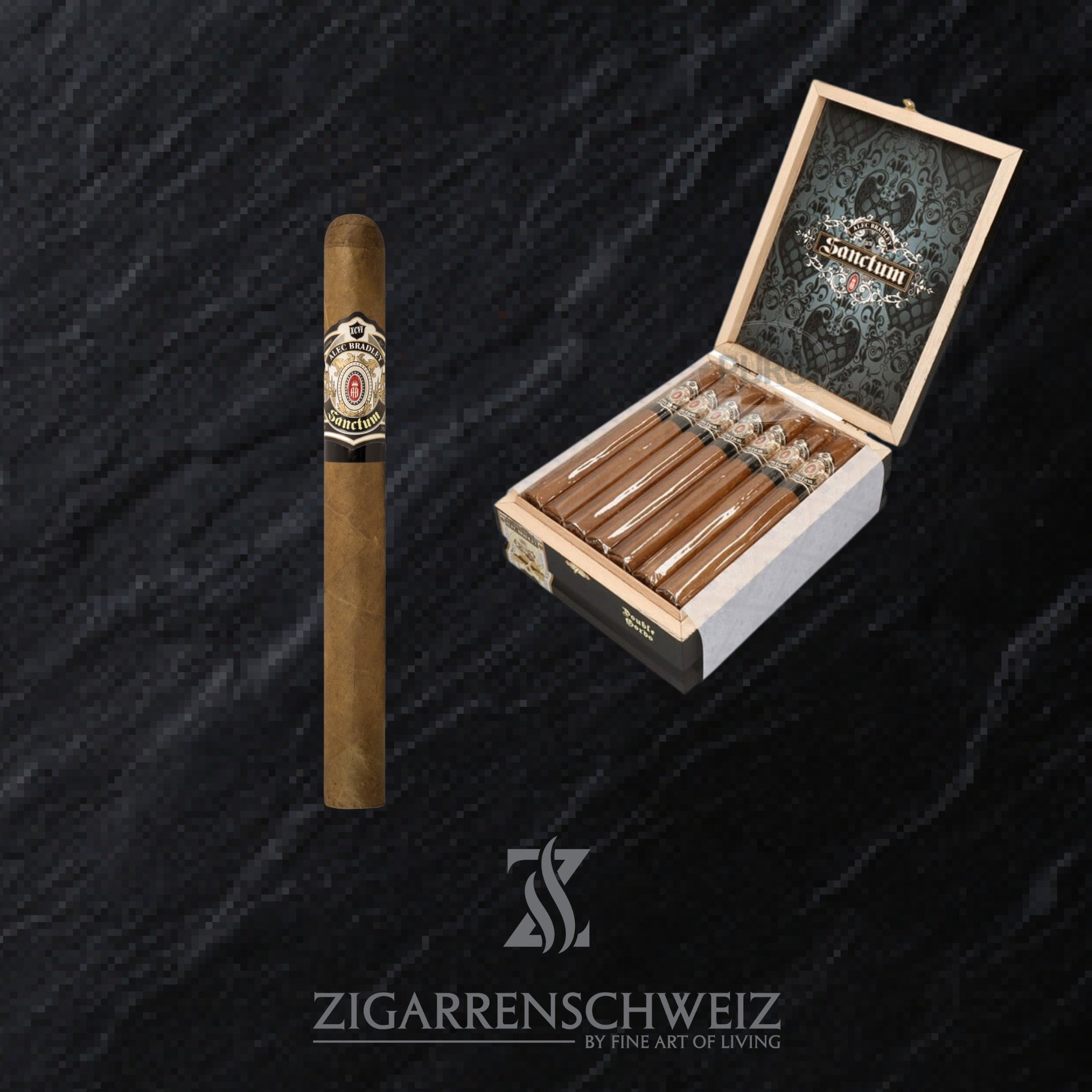 Alec Bradley Sanctum Double Gordo Zigarren Kiste offen