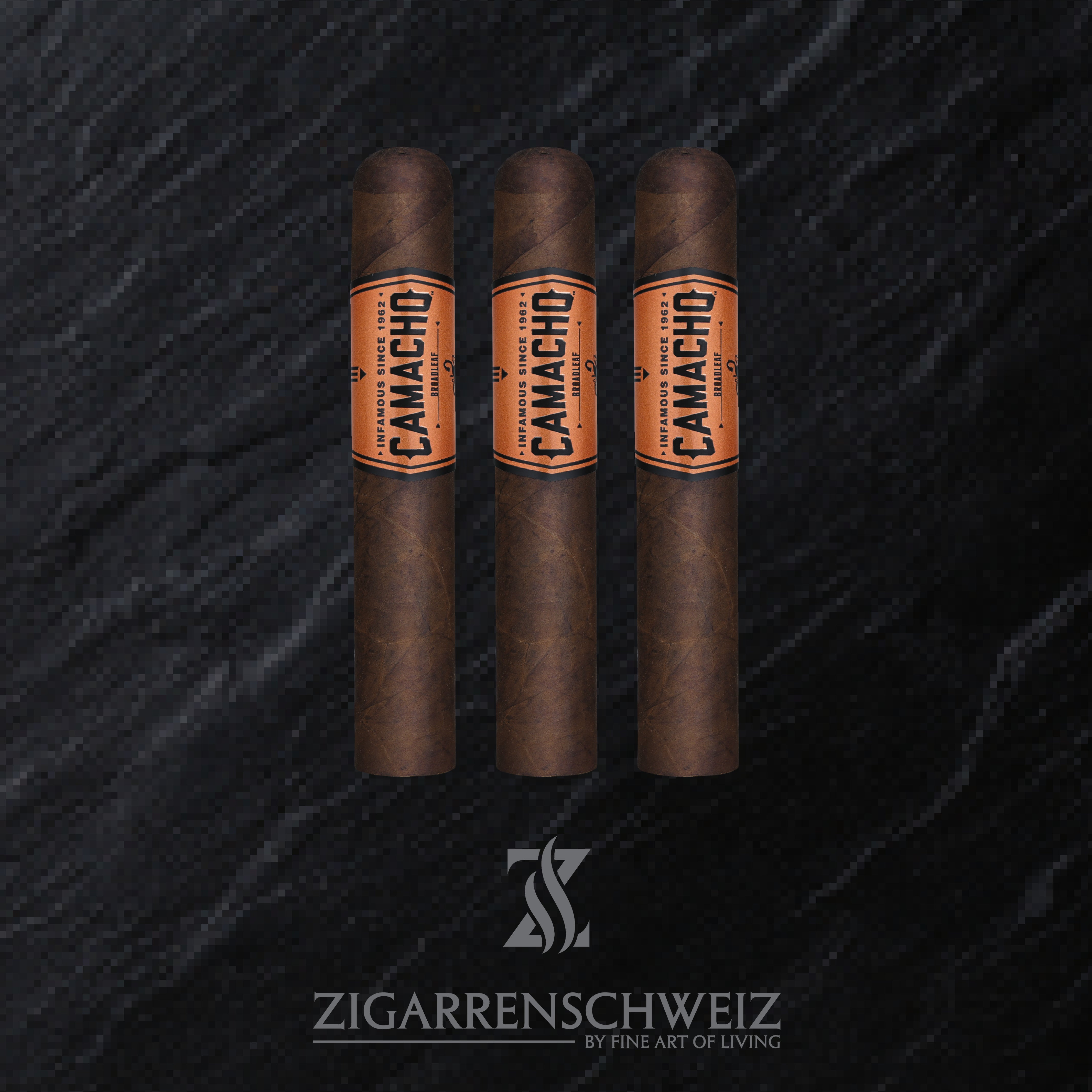Camacho Broadleaf Gordo Zigarren 3er Zigarren Etui