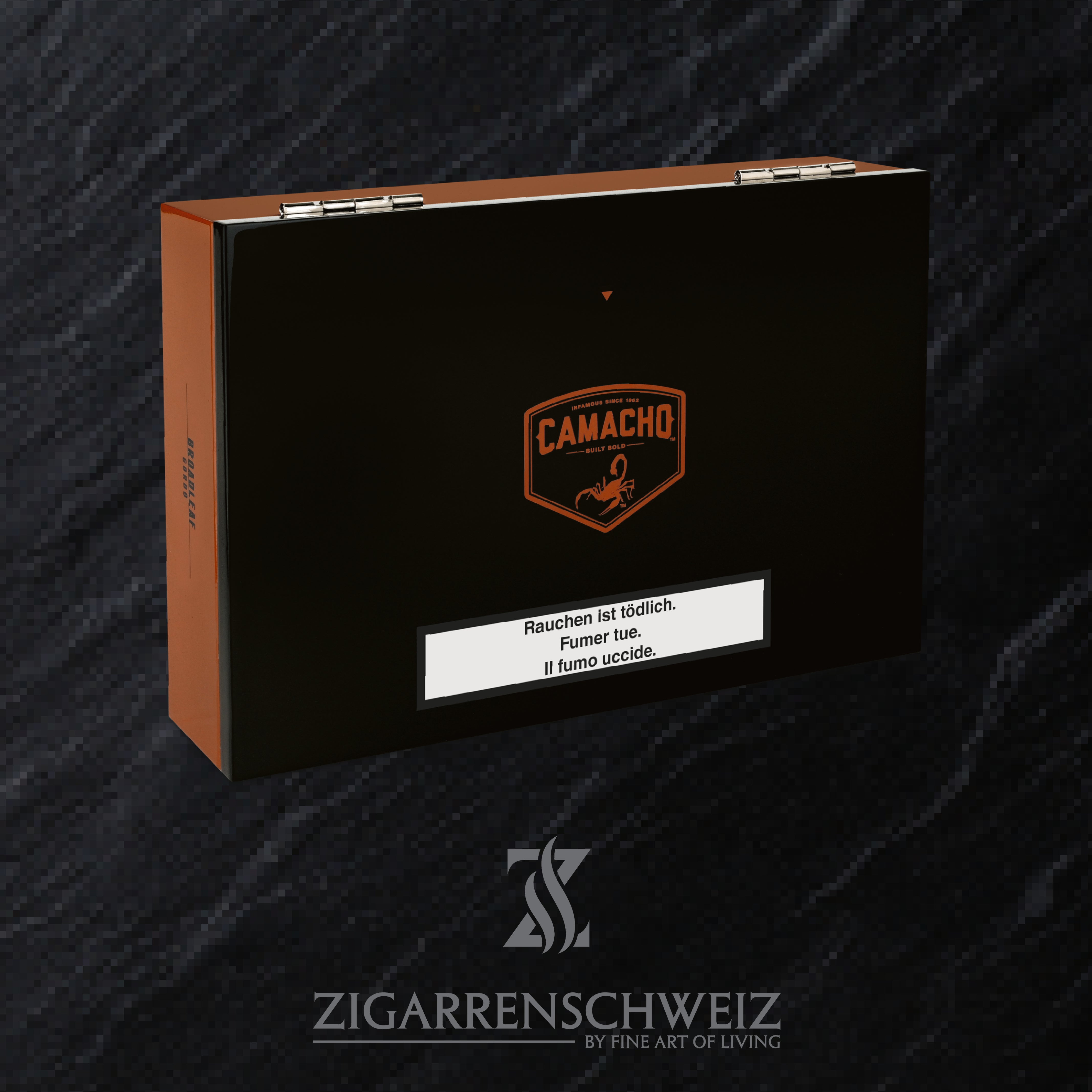 Camacho Broadleaf Gordo Zigarren Kiste geschlossen