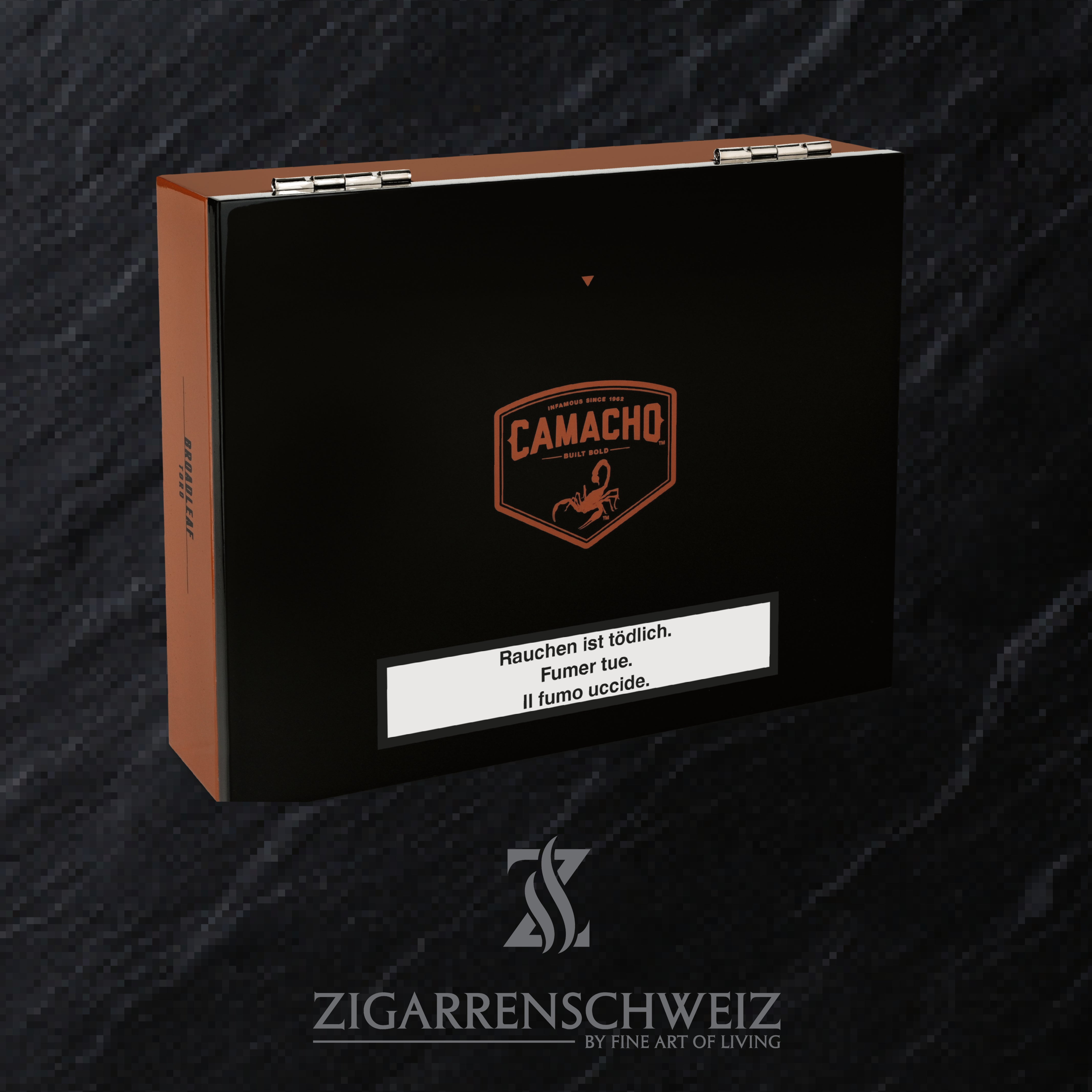 Camacho Broadleaf Toro Zigarren Kiste geschlossen