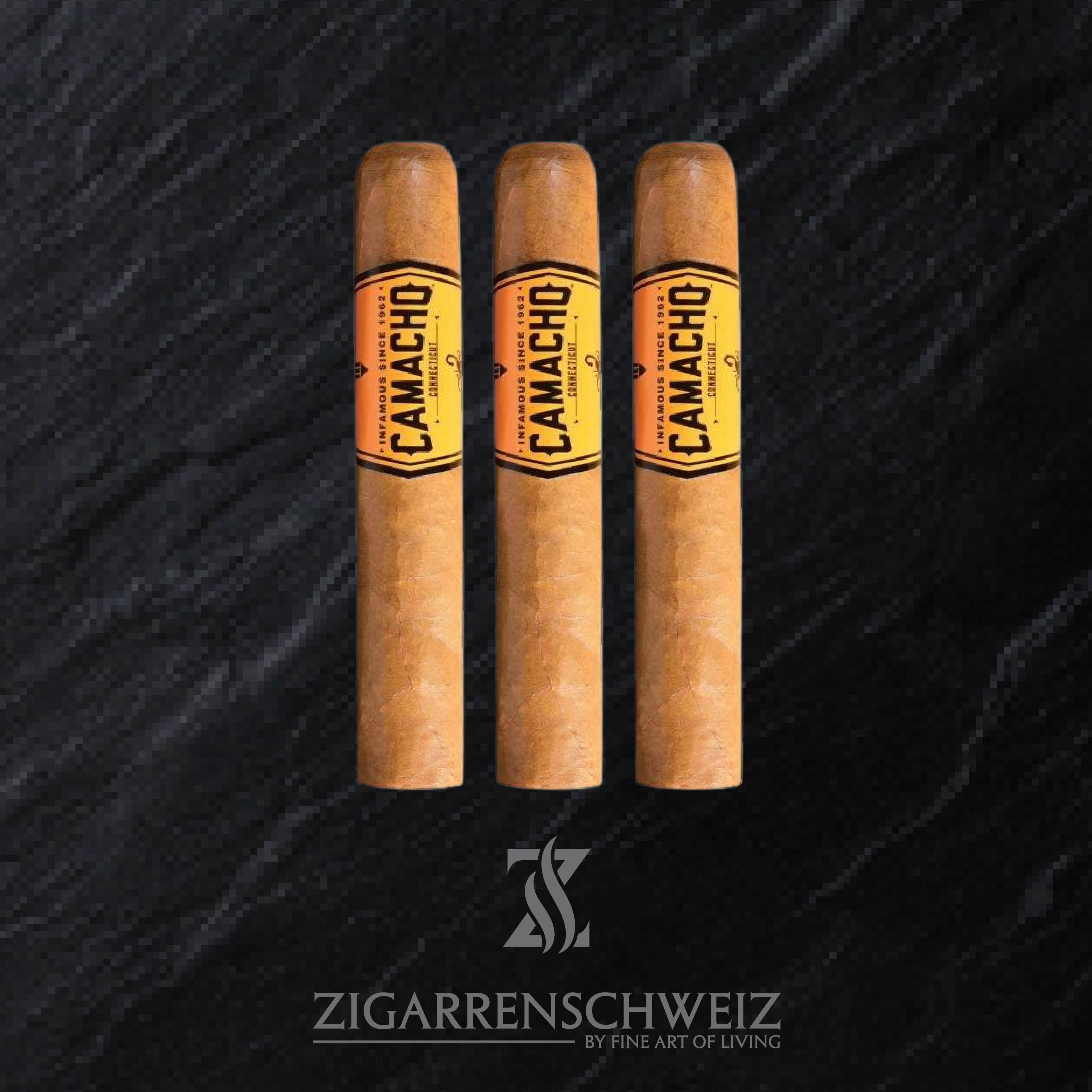 Camacho Connecticut 60/6 (Gordo Format) Zigarren 3er Etui