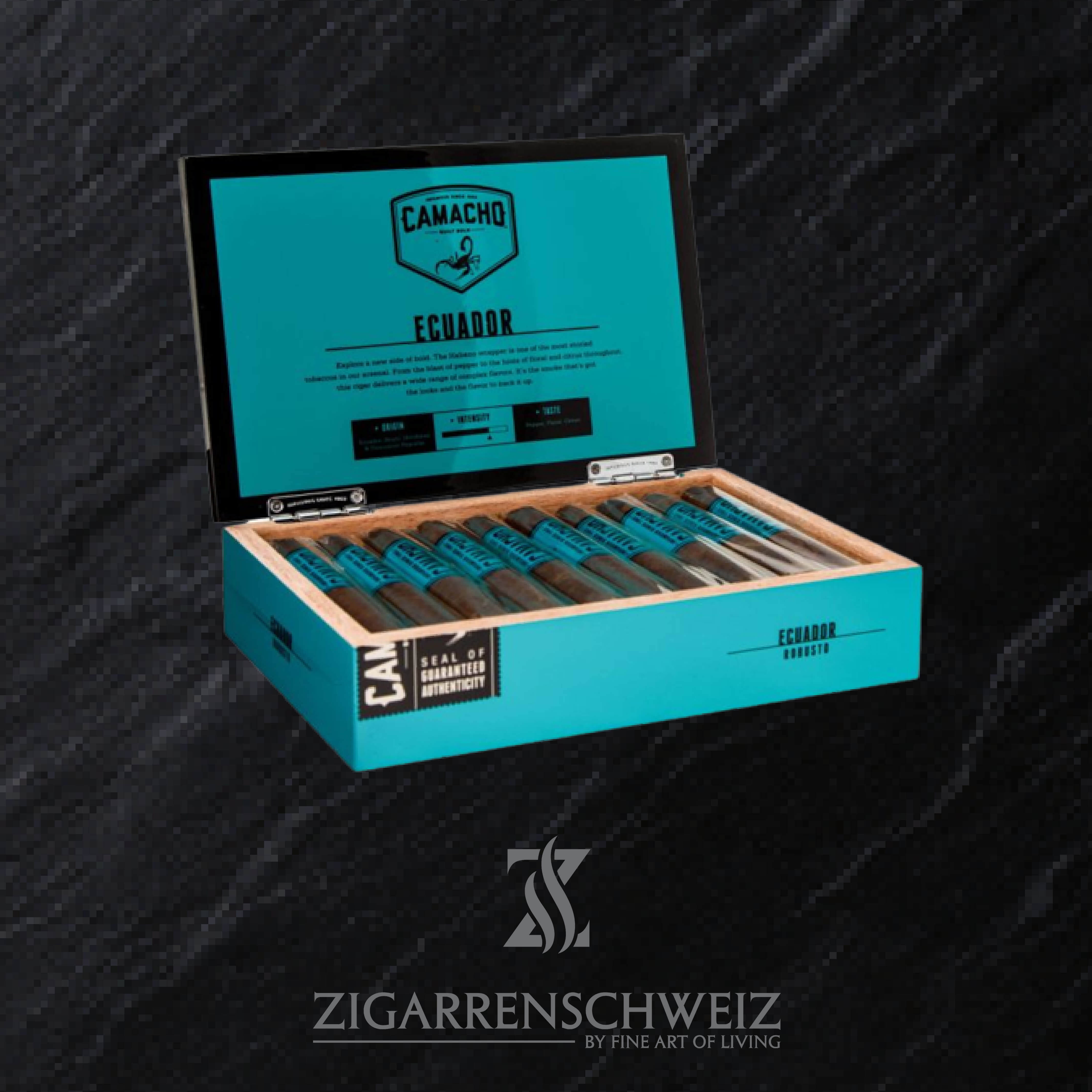 Camacho Ecuador Robusto Zigarren Kiste offen