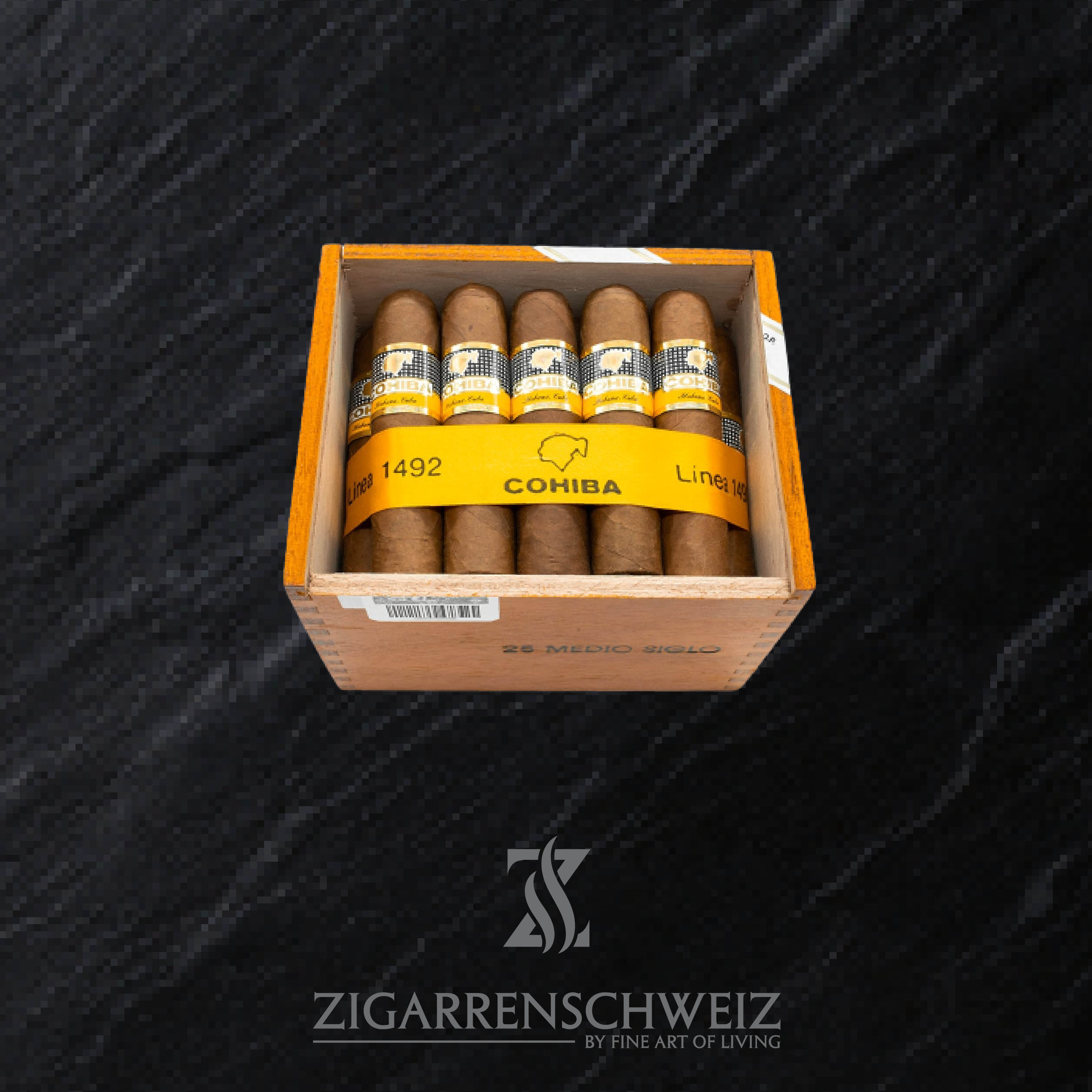 Cohiba Medio Siglo Zigarre - Linea 1492 - 25er Zigarren Kiste offen