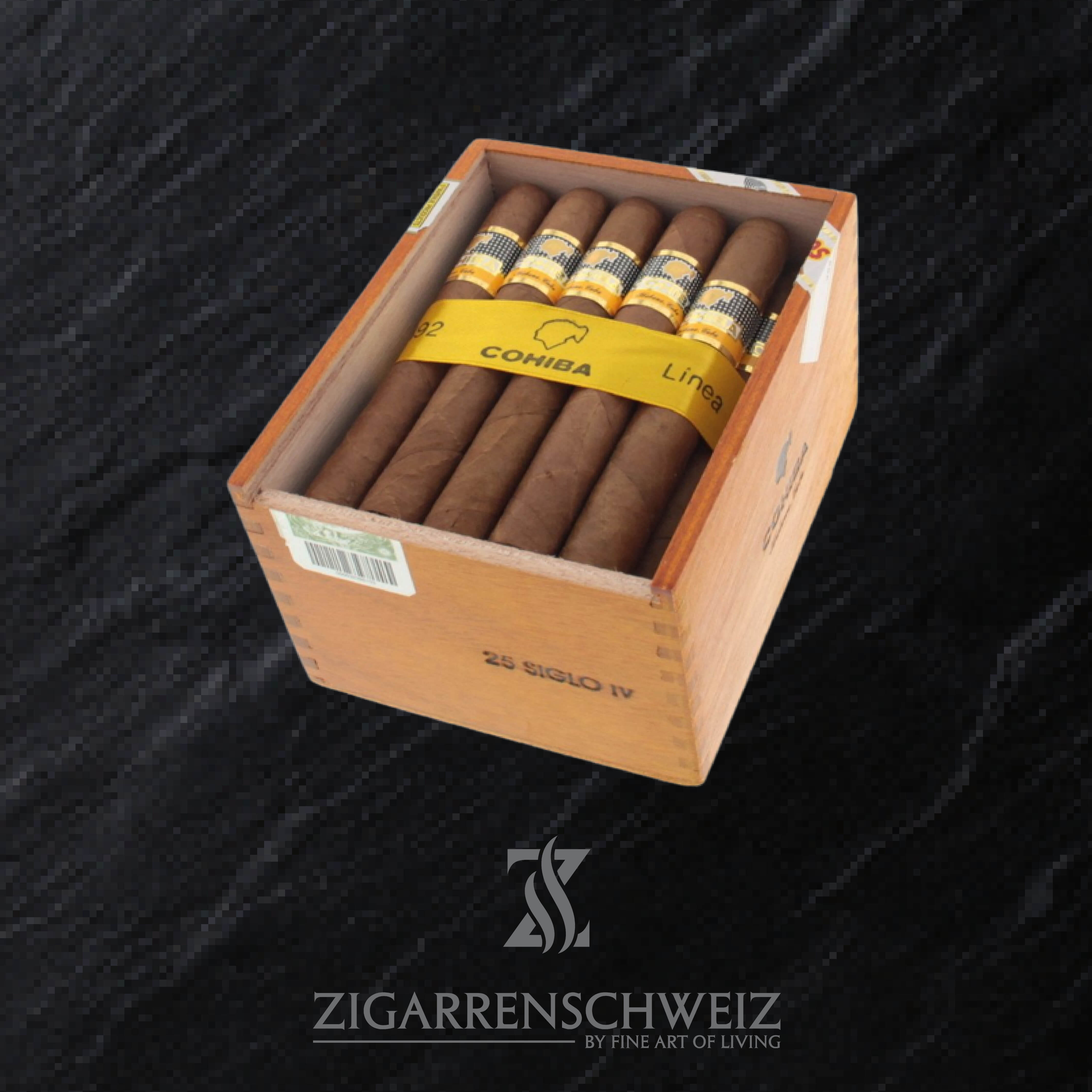Cohiba Siglo IV (4) (Corona Gorda) - Linea 1492 Zigarren 25er Kiste offen