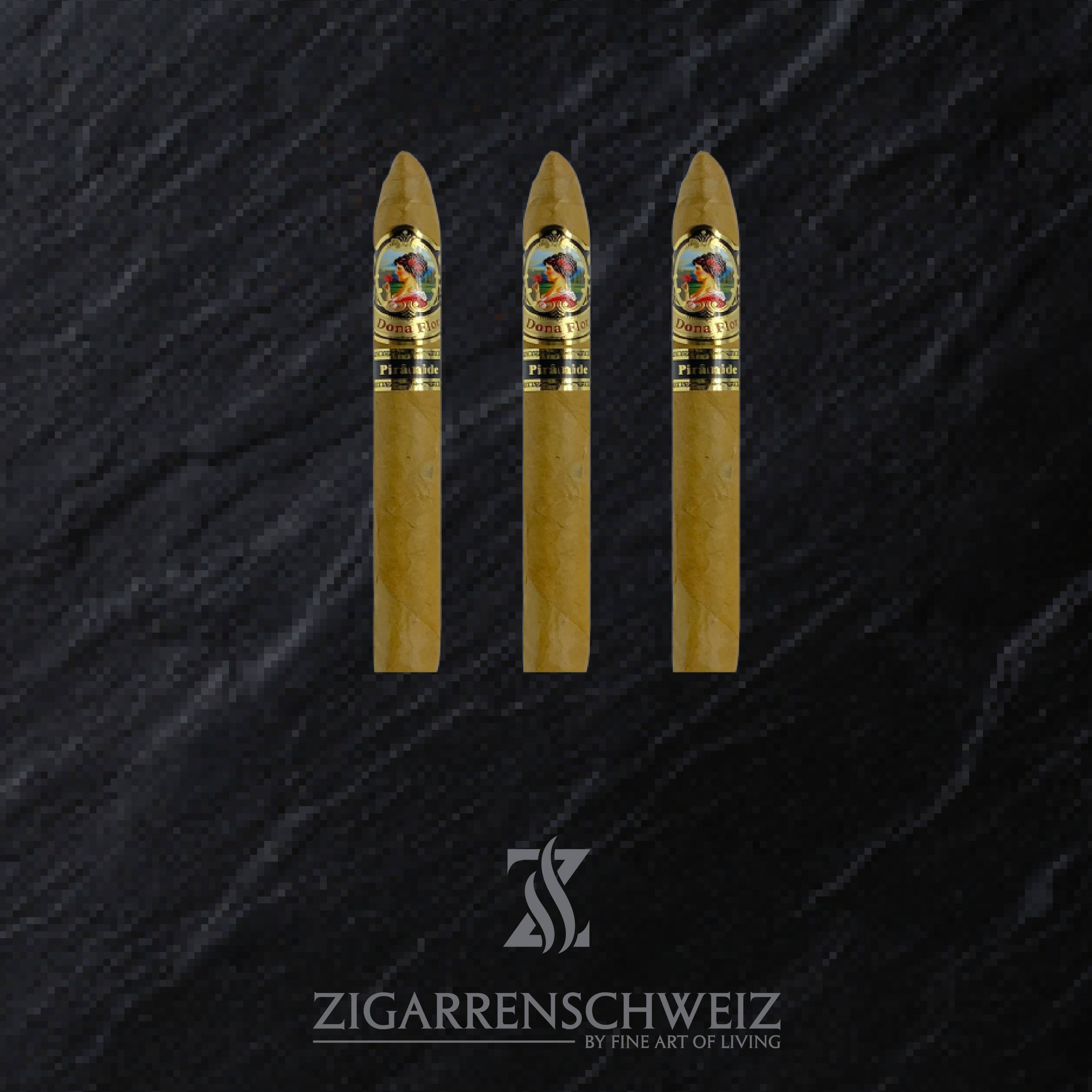 Dona Flor Connecticut Piramides Zigarren 3er Etui von Zigarren Schweiz