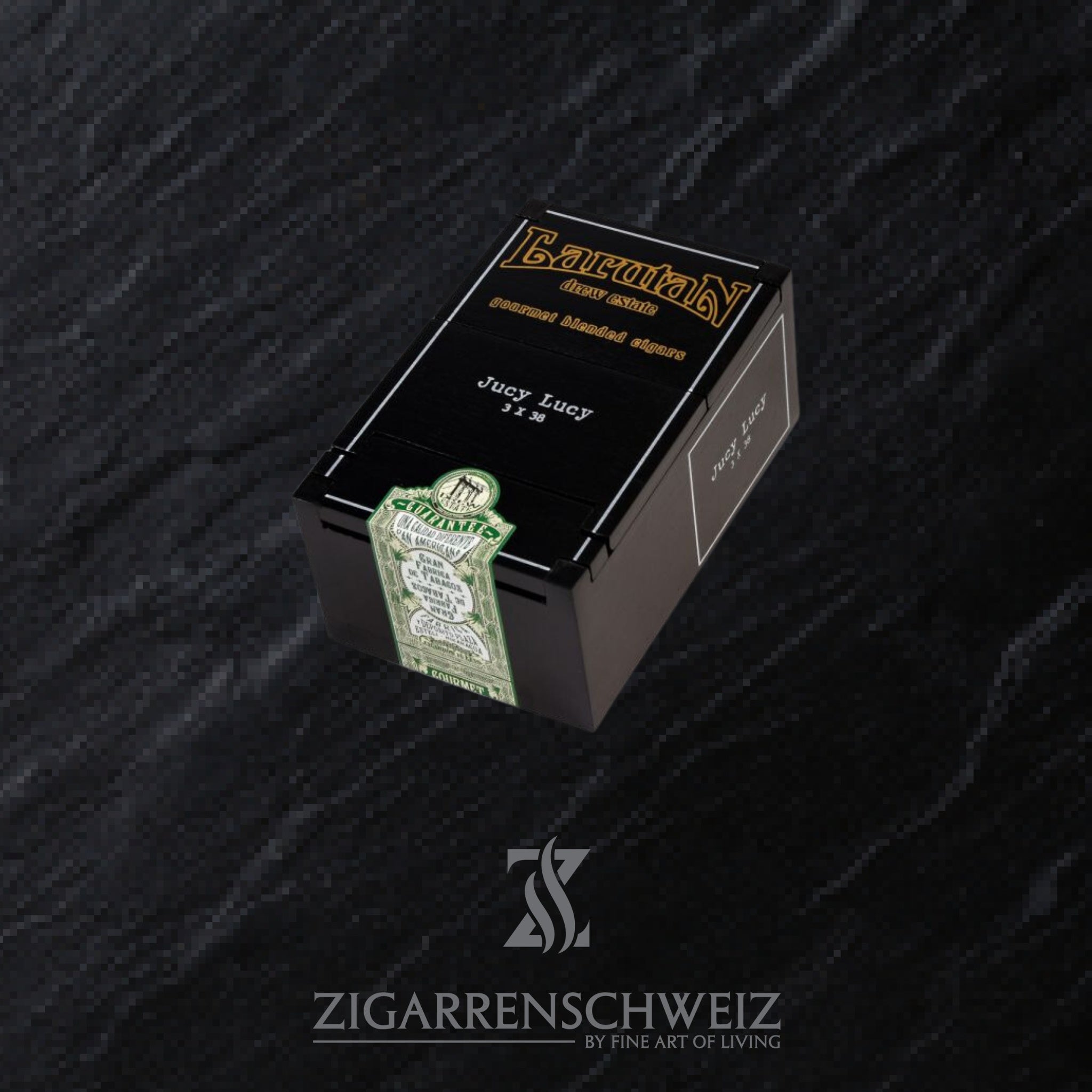 geschlossene Kiste Drew Larutan Zigarren im Jucy Lucy Format