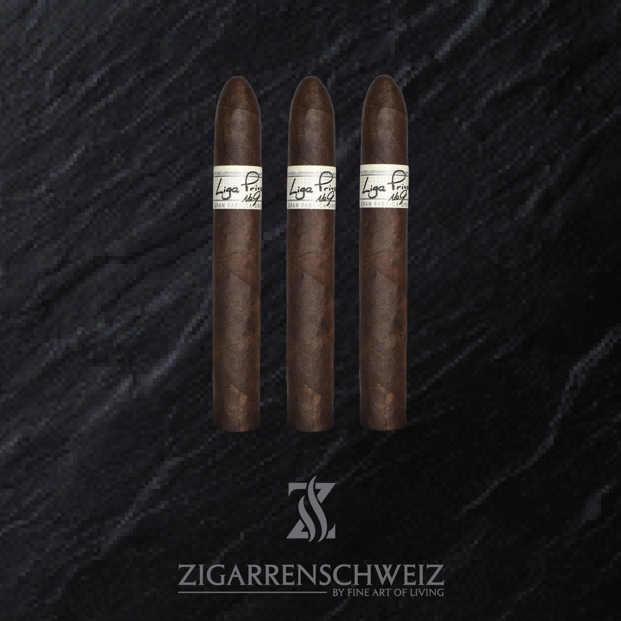 3er Etui Drew Estate Liga Privada No. 9 Zigarren im Belicoso Format