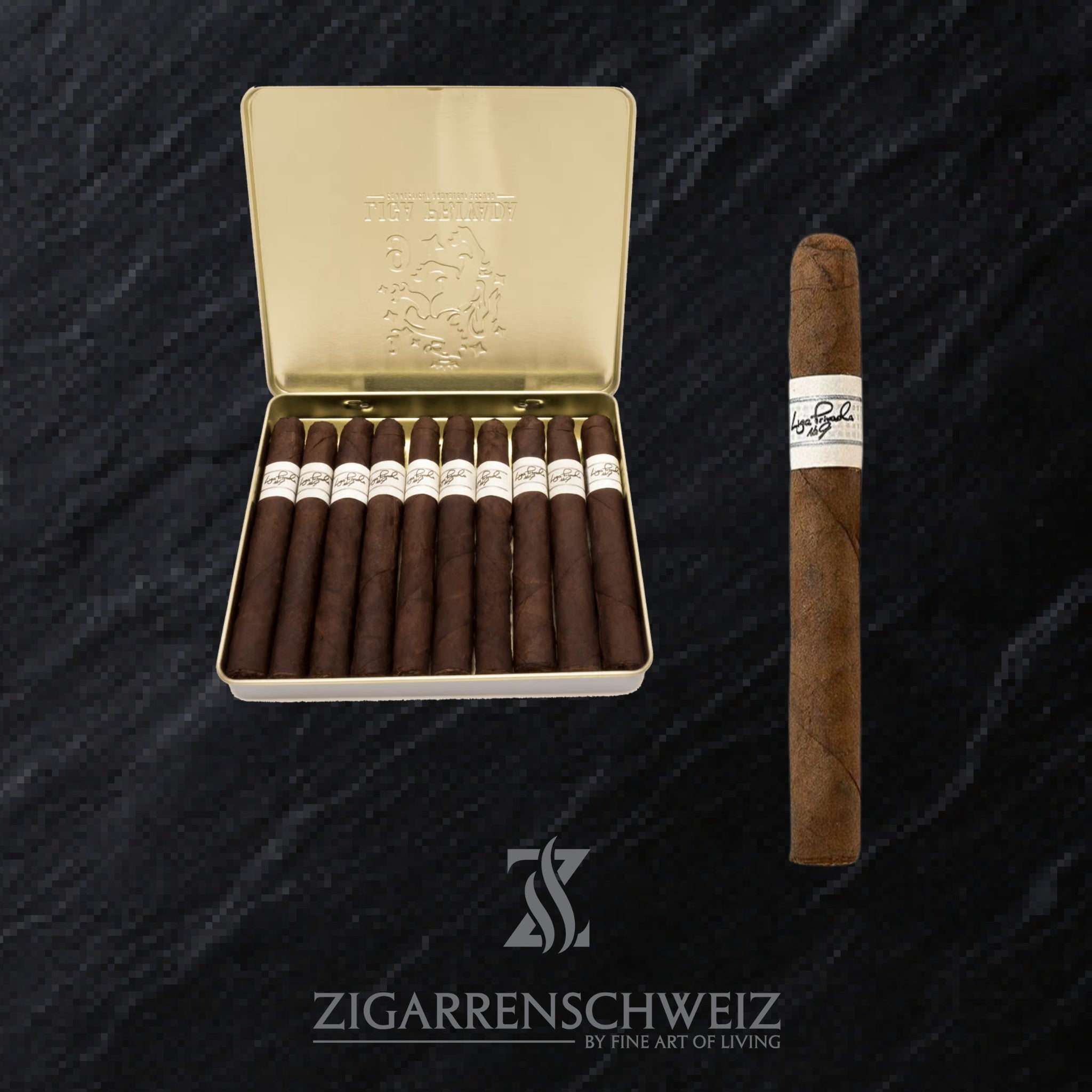 offene Kiste Drew Estate Liga Privada No. 9 Zigarren im Coronets Format