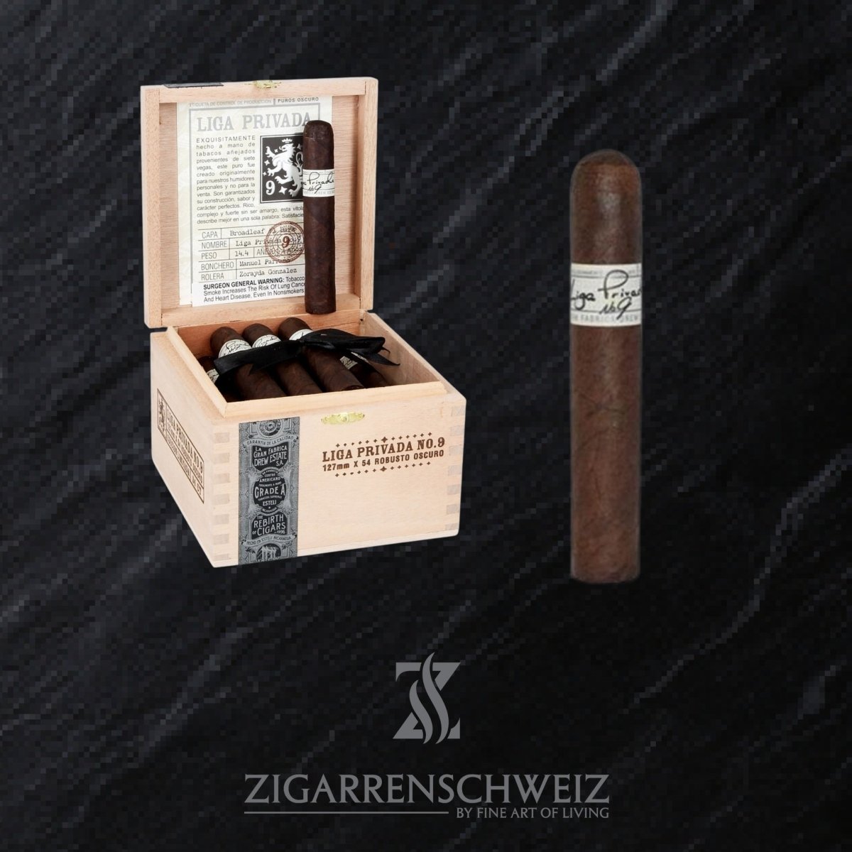 Drew Estate Liga Privada No. 9 Robusto - Zigarrenschweiz Online Zigarren Boutique - 