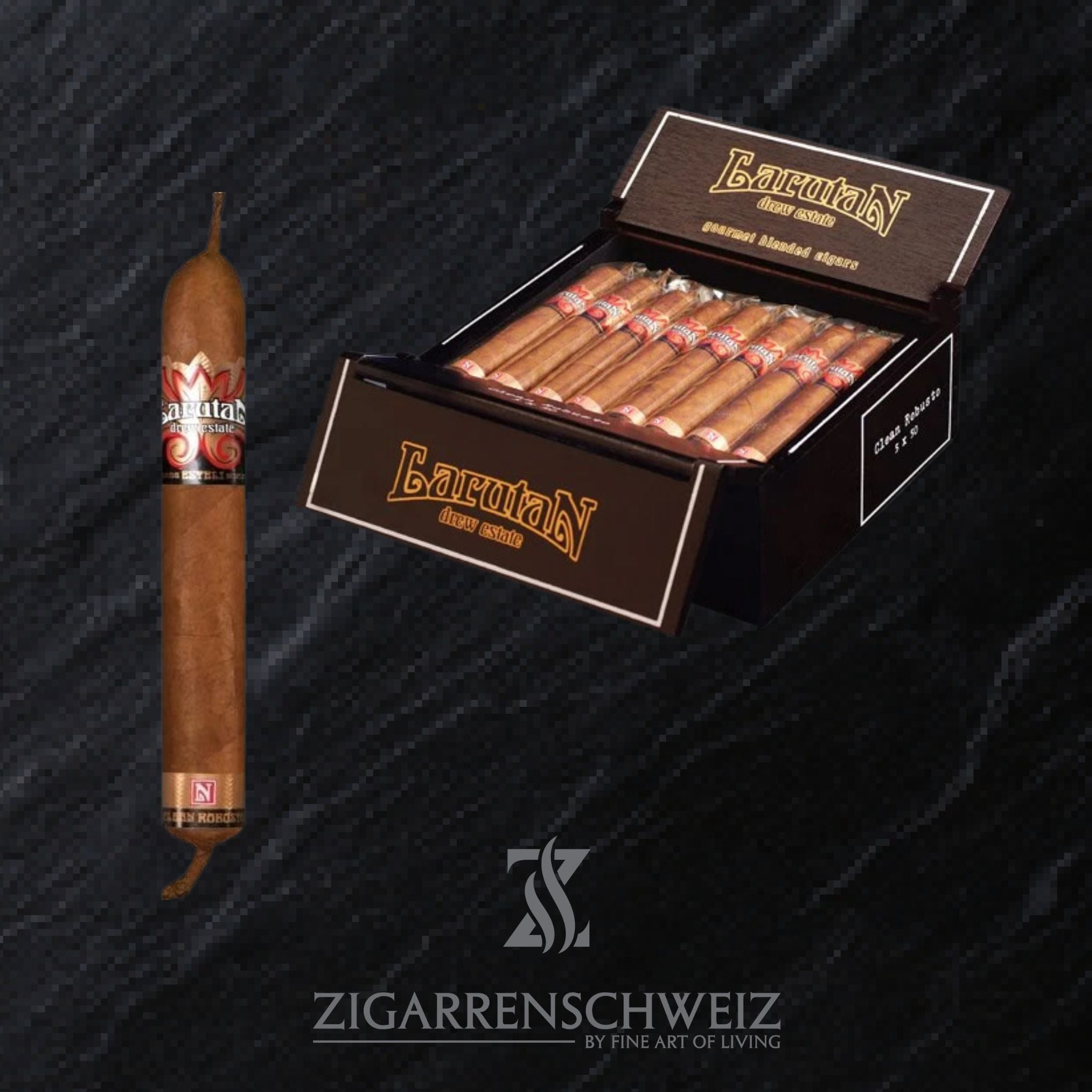 offene Kiste Drew Luratan Zigarren im Clean Robusto Format