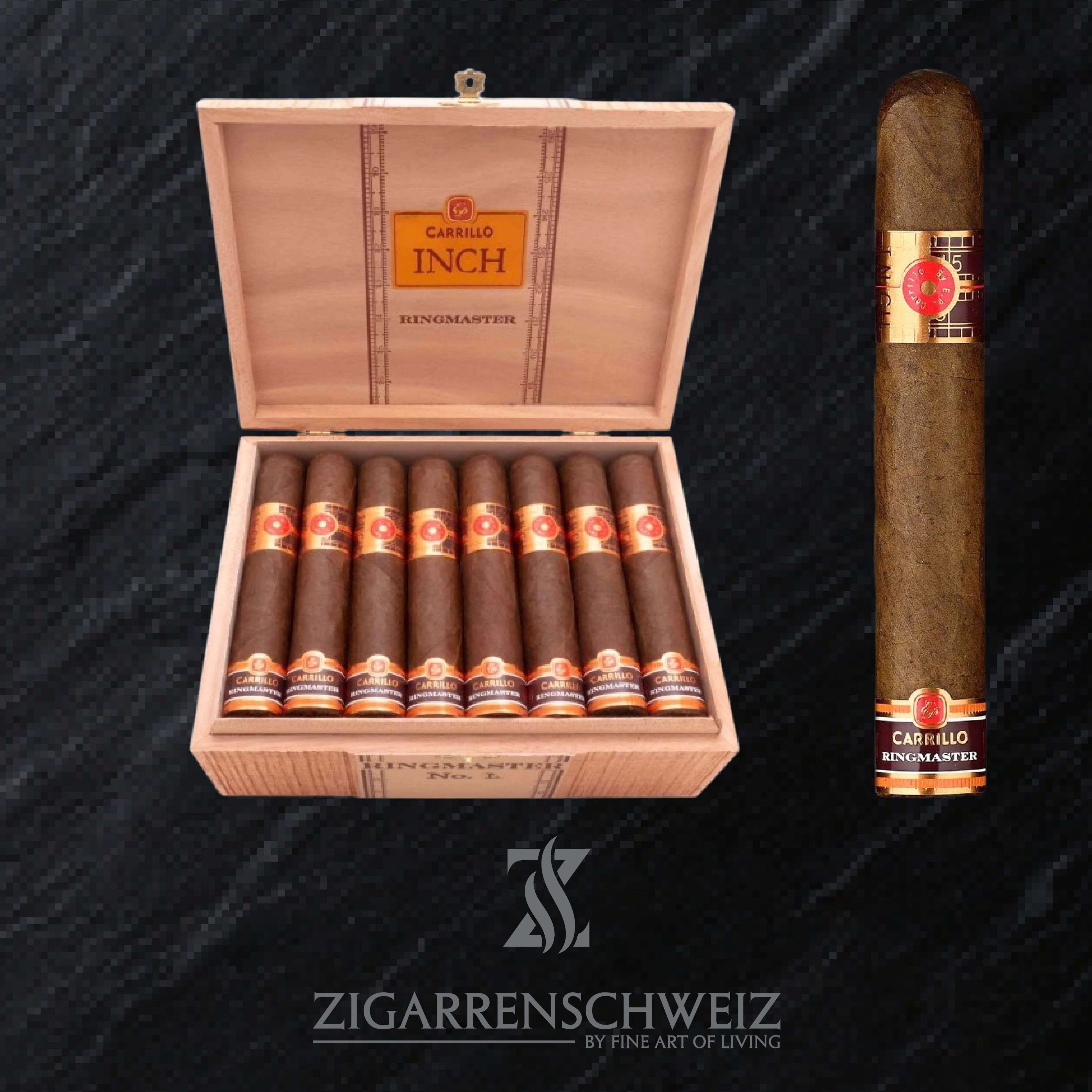 E. P. Carrillo INCH Ringmaster 6 Zigarren Kiste offen