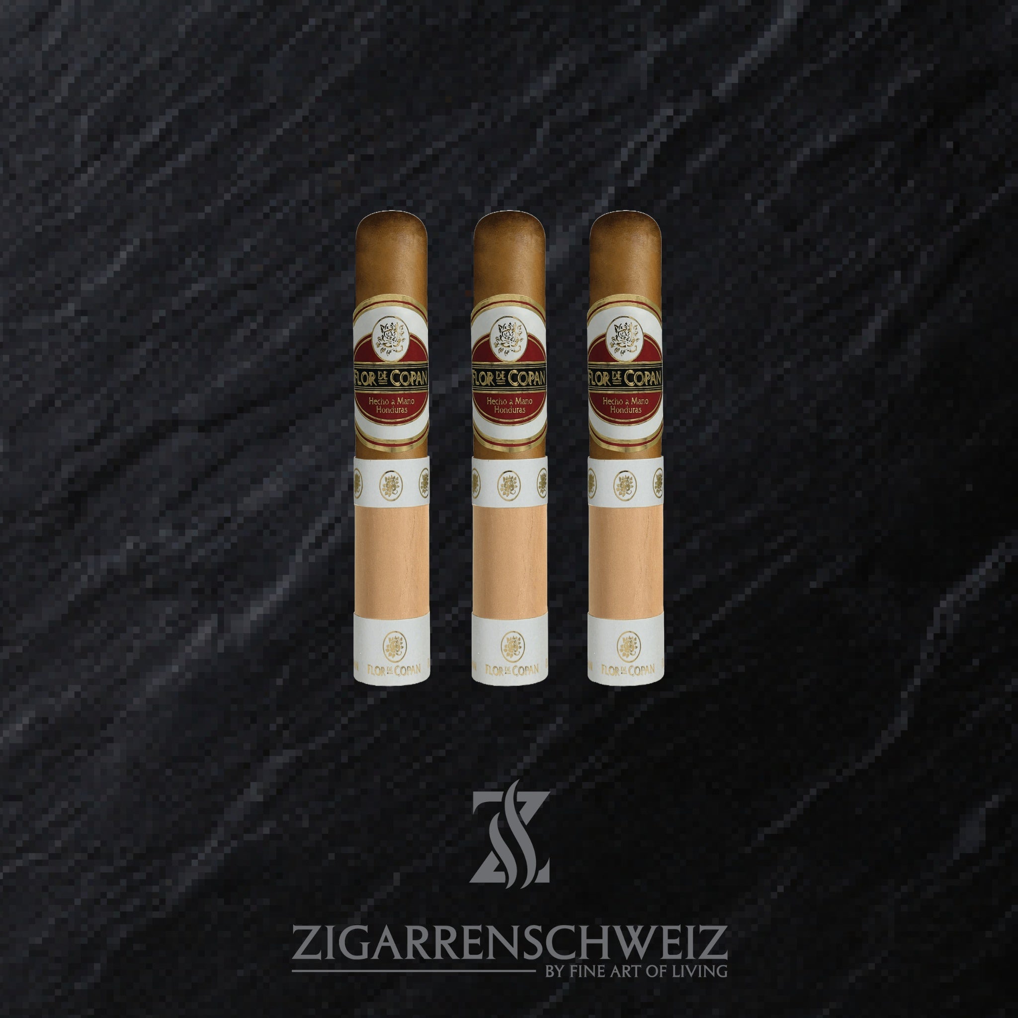 3er Etui Flor de Copan Rothschild Zigarren im Robusto Format