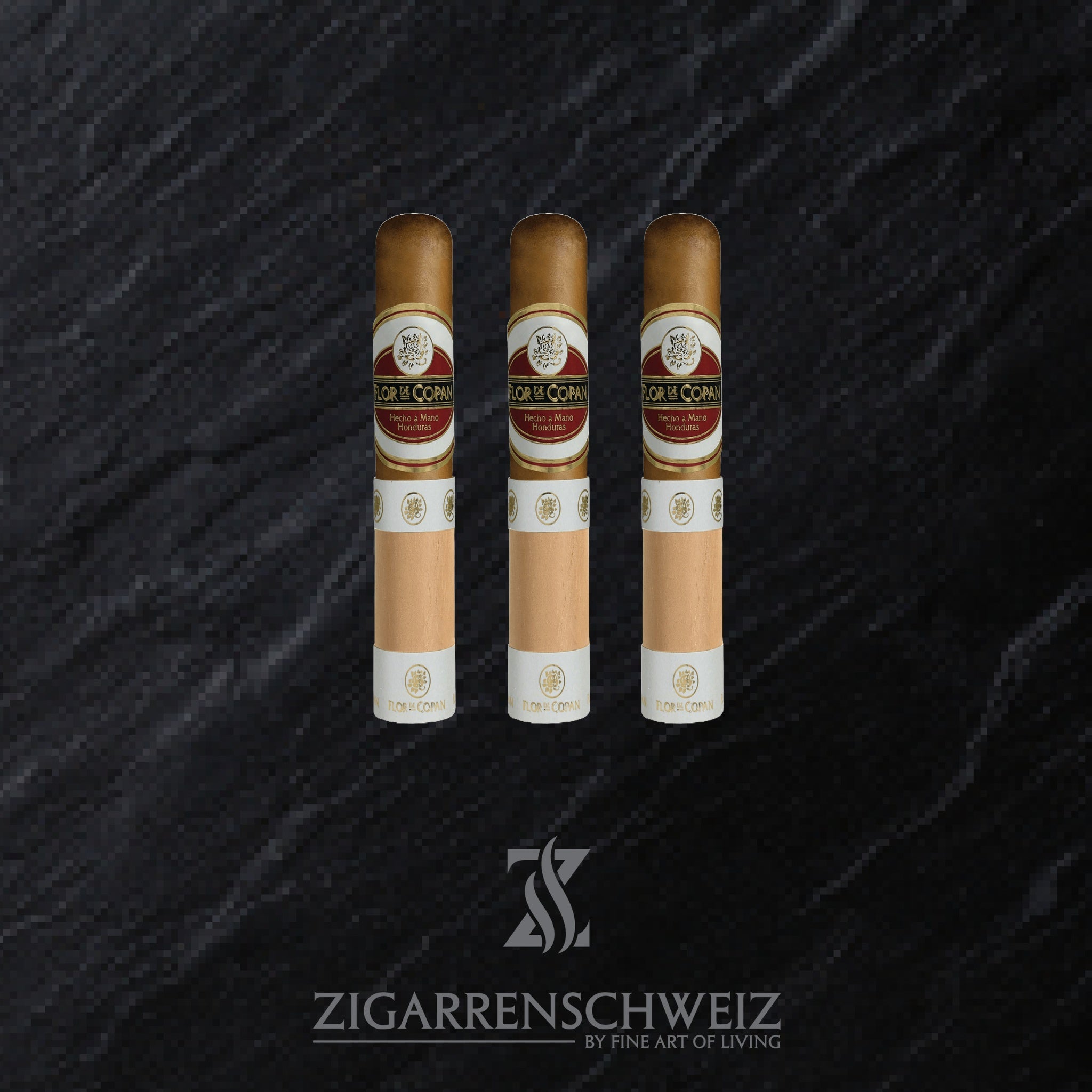 3er Etui Flor de Copan Maduro Zigarren im Rothschild Format