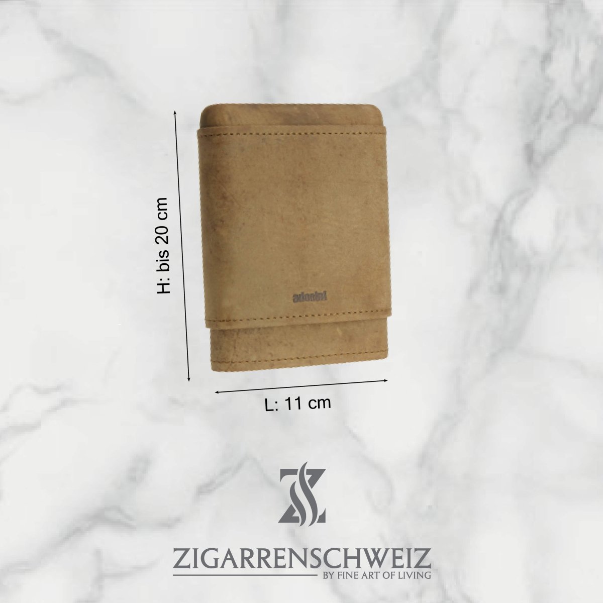 adorini Zigarrenetui für 3 - 5 Zigarren längenverstellbar aus Leder - Zigarrenschweiz Online Zigarren Boutique - 