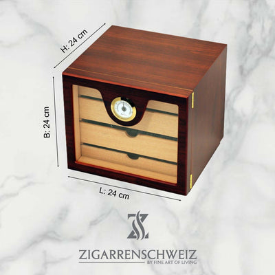 Freeline Cube Humidor für 50 Zigarren mit Acrylgrals Türe - Zigarrenschweiz Online Zigarren Boutique - 