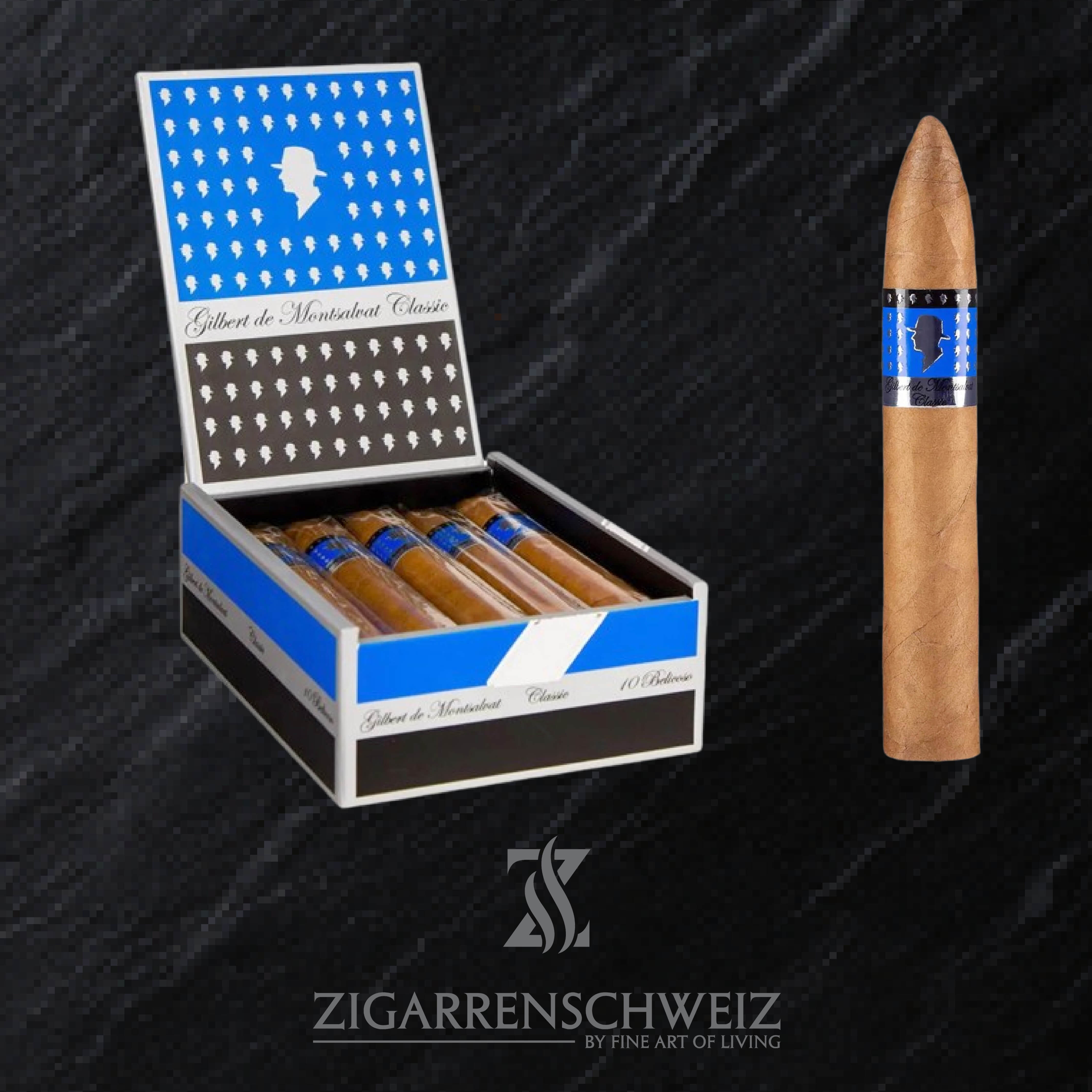 Gilbert de Montsalvat Classic Belicoso Zigarren Kiste offen