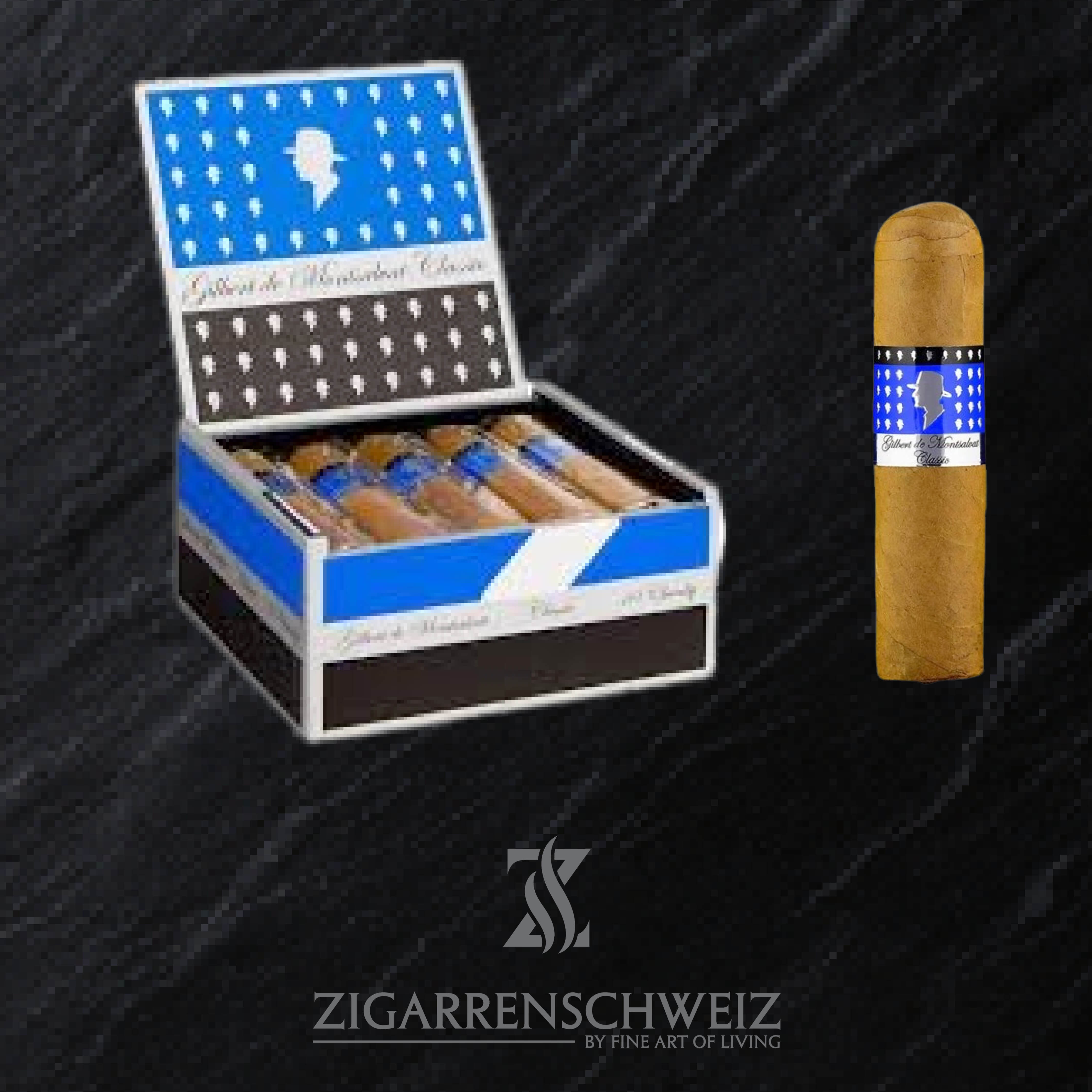 Gilbert de Montsalvat Classic Chunky Zigarren Kiste offen