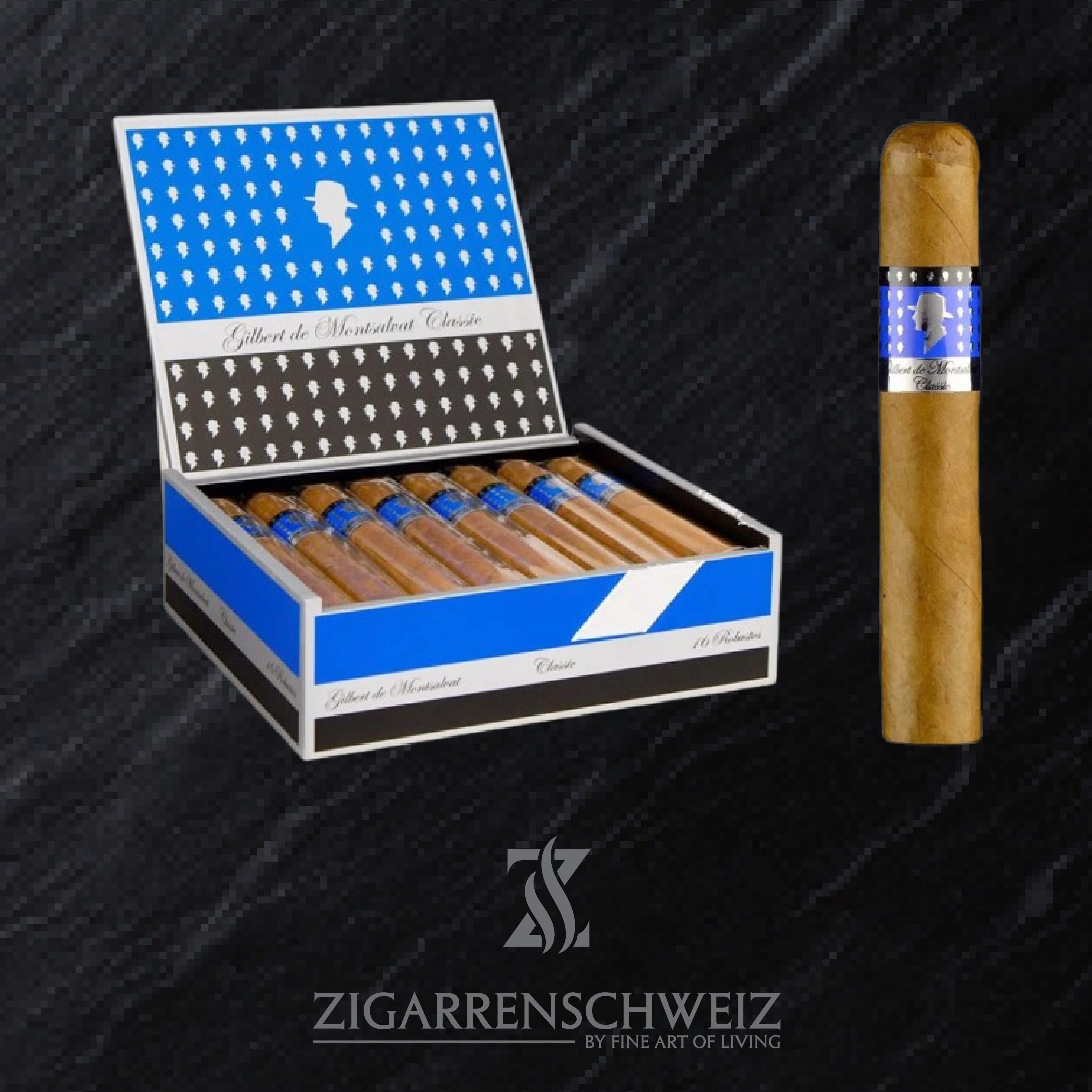 Gilbert de Montsalvat Classic Robusto Zigarren Kiste offen