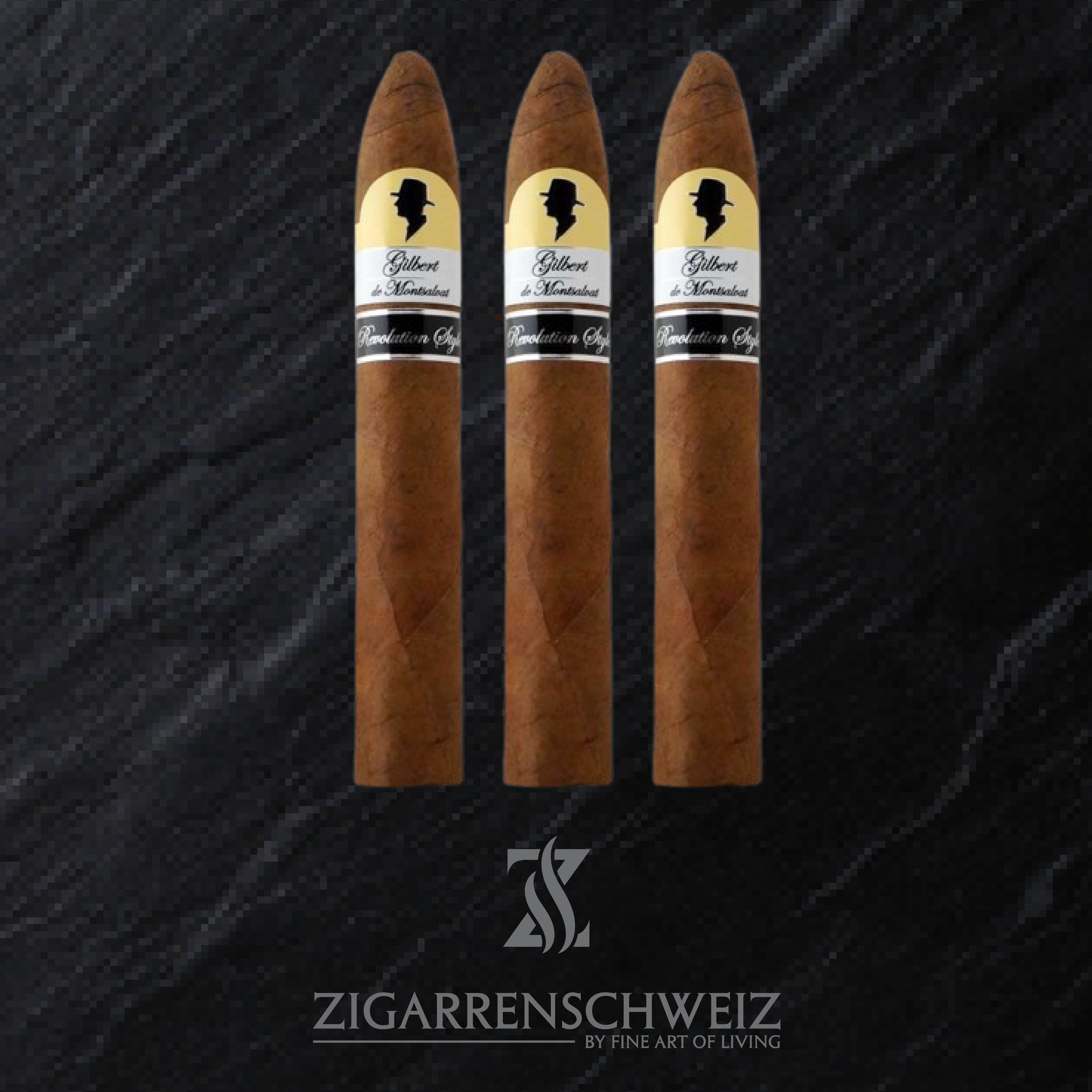 Gilbert de Montsalvat Revolution Style Belicolissimo Zigarren 3er Etui von Zigarrenschweiz