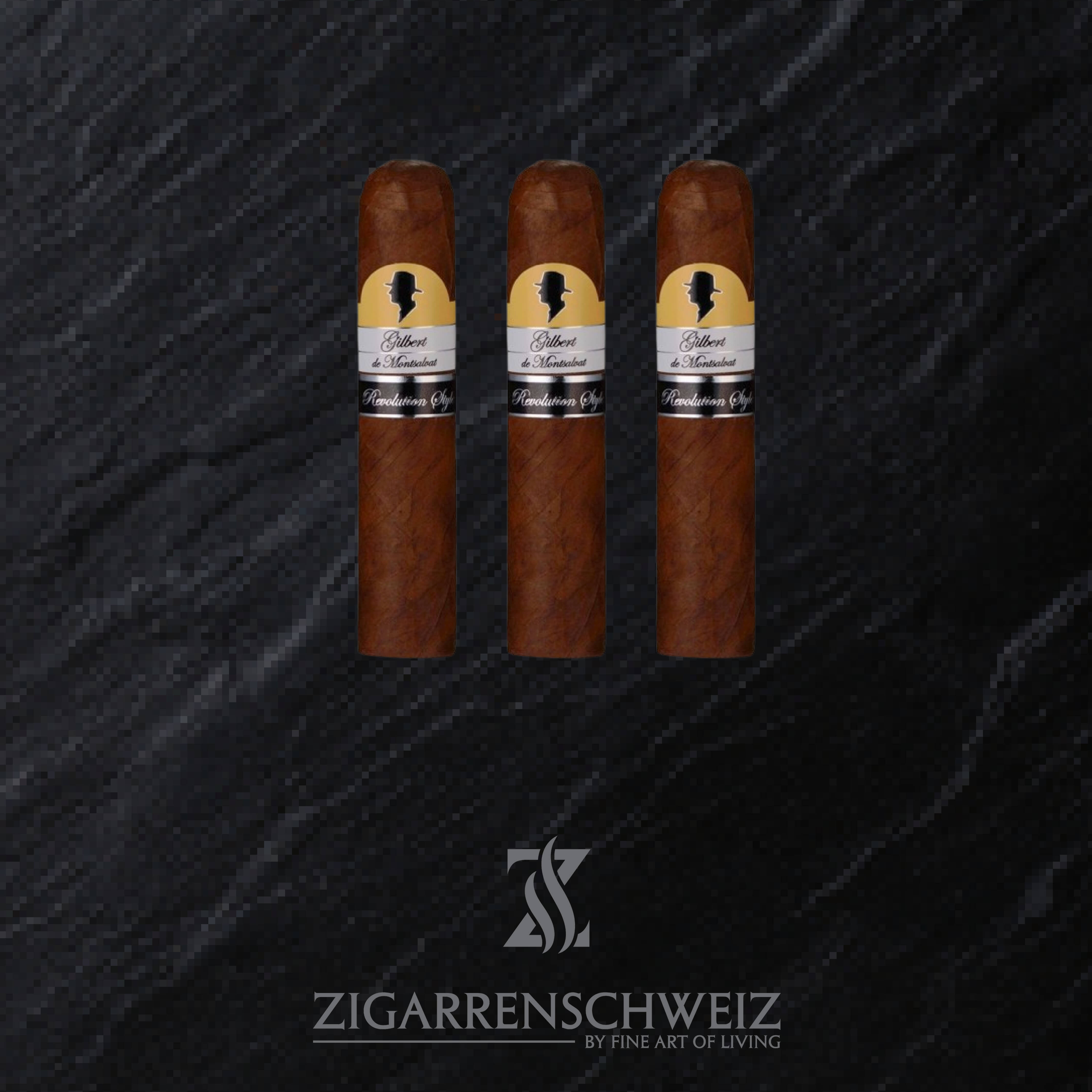 Gilbert de Montsalvat Revolution Style Gordito Zigarren 3er Etui von Zigarrenschweiz