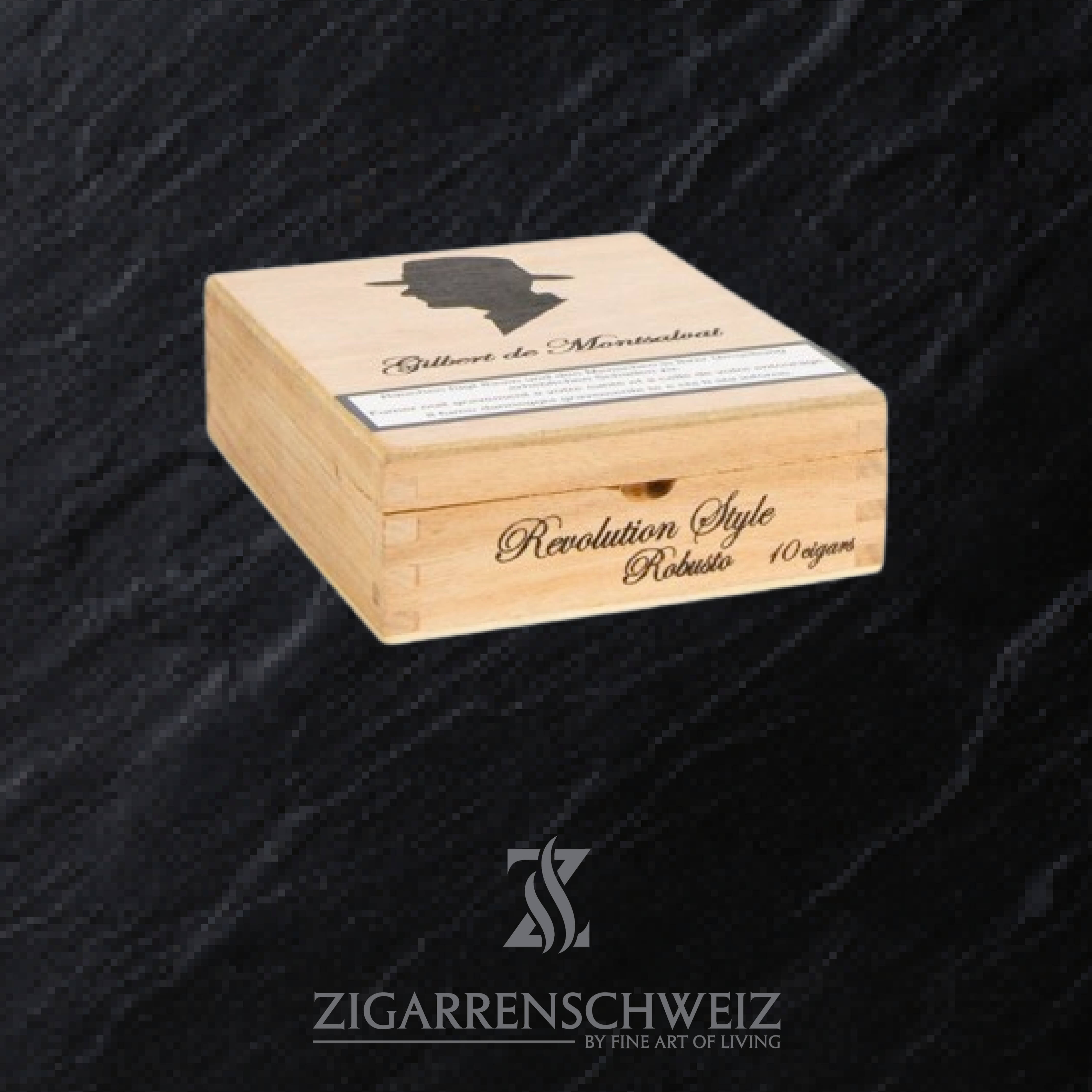 Gilbert de Montsalvat Revolution Style Robusto Zigarrenkiste geschlossen