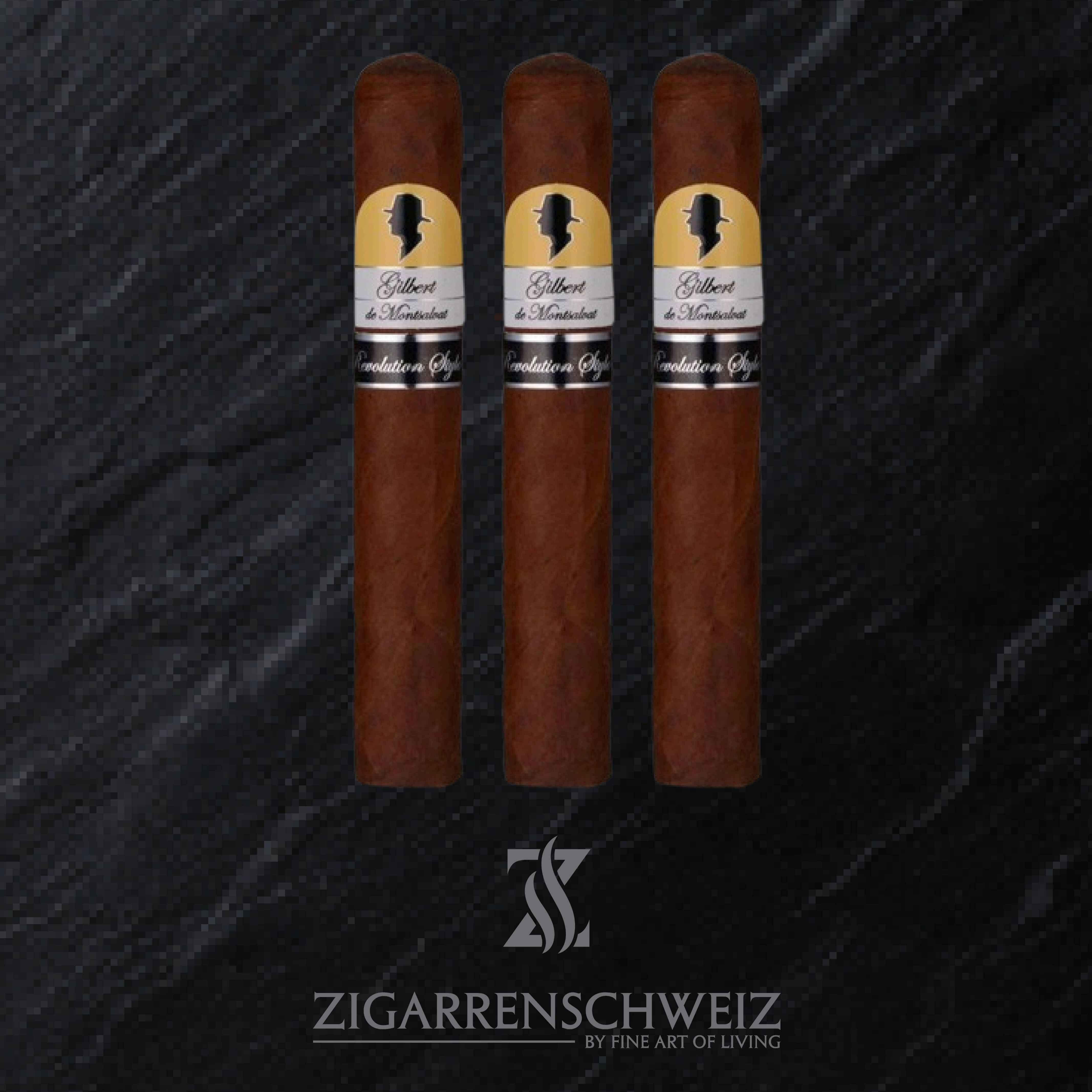 Gilbert de Montsalvat Revolution Style Robusto Zigarren 3er Etui von Zigarrenschweiz