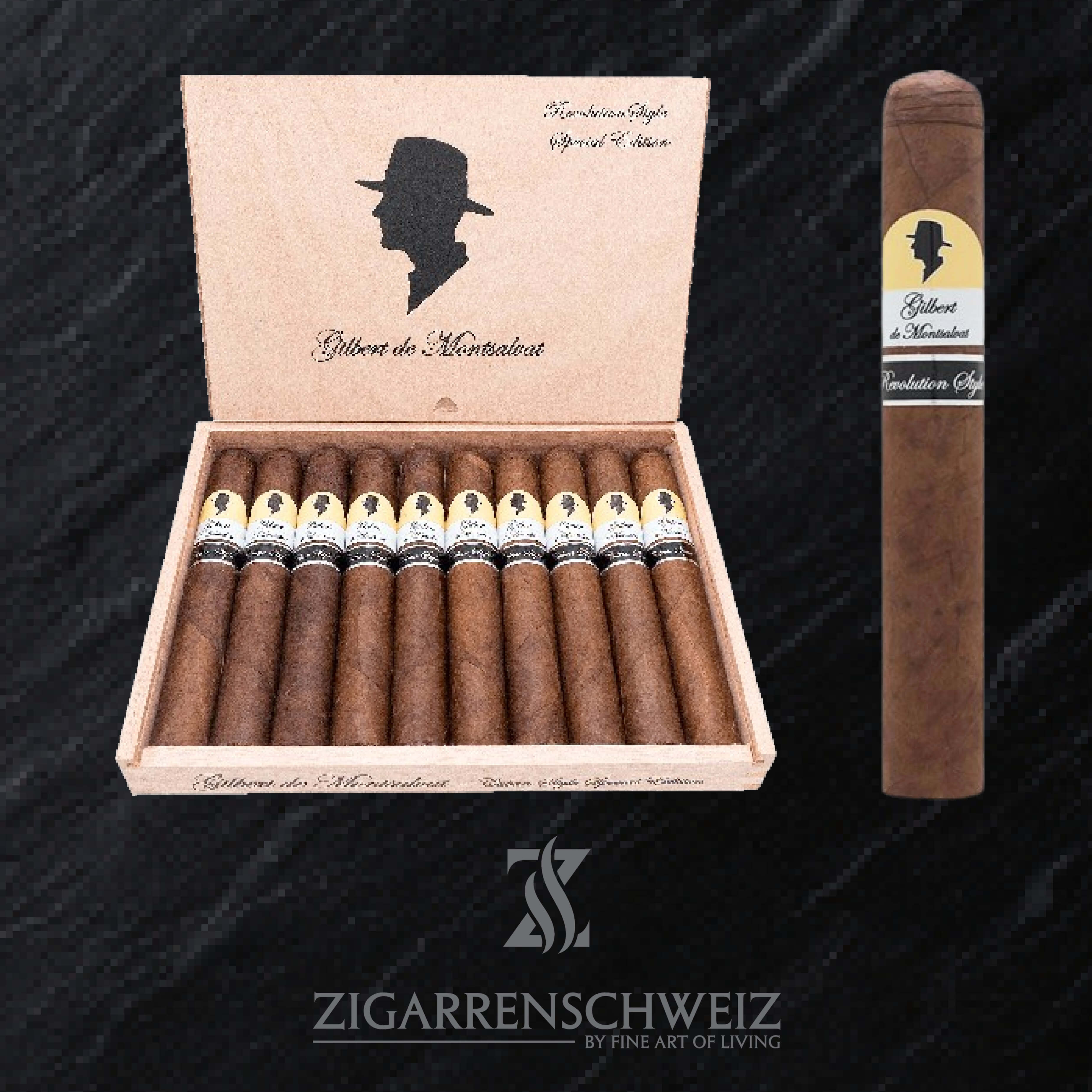 Gilbert de Montsalvat Revolution Style Special Edition Zigarren Kiste offen