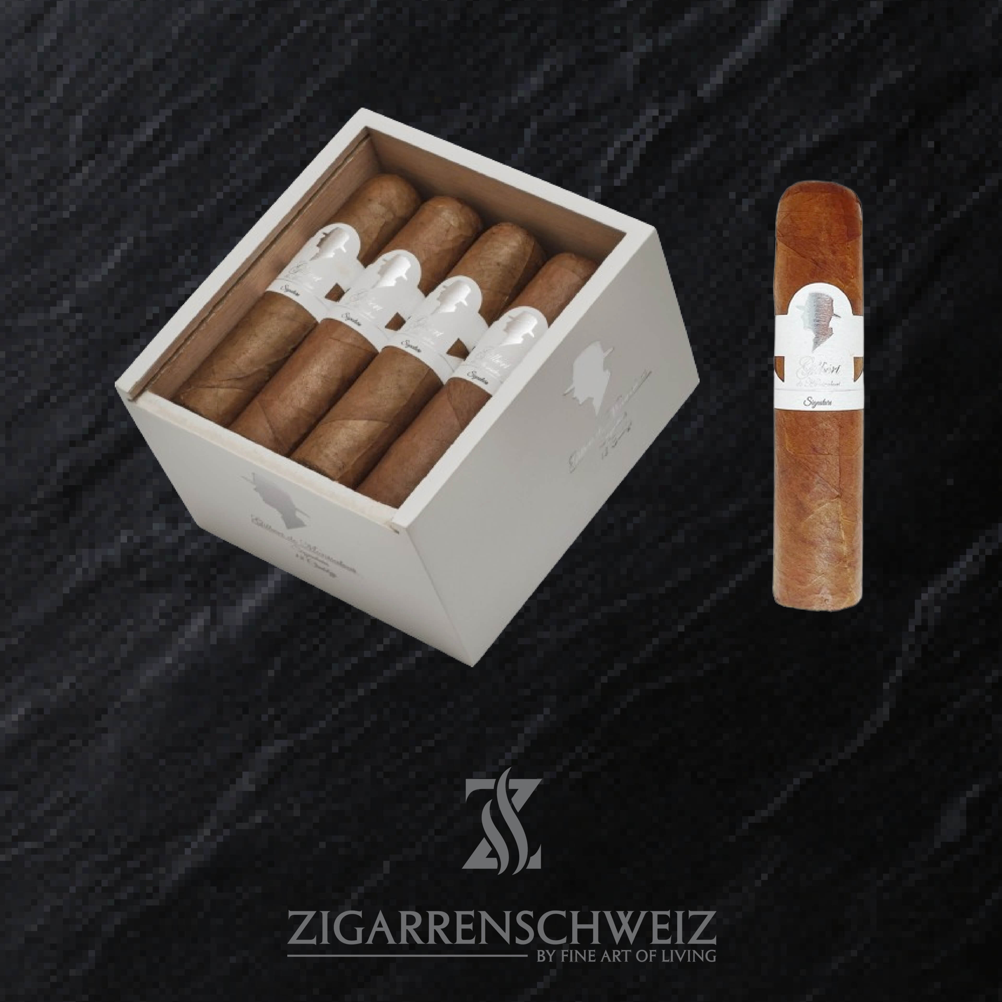 Gilbert de Montsalvat Signature Chubby Zigarren Kiste offen